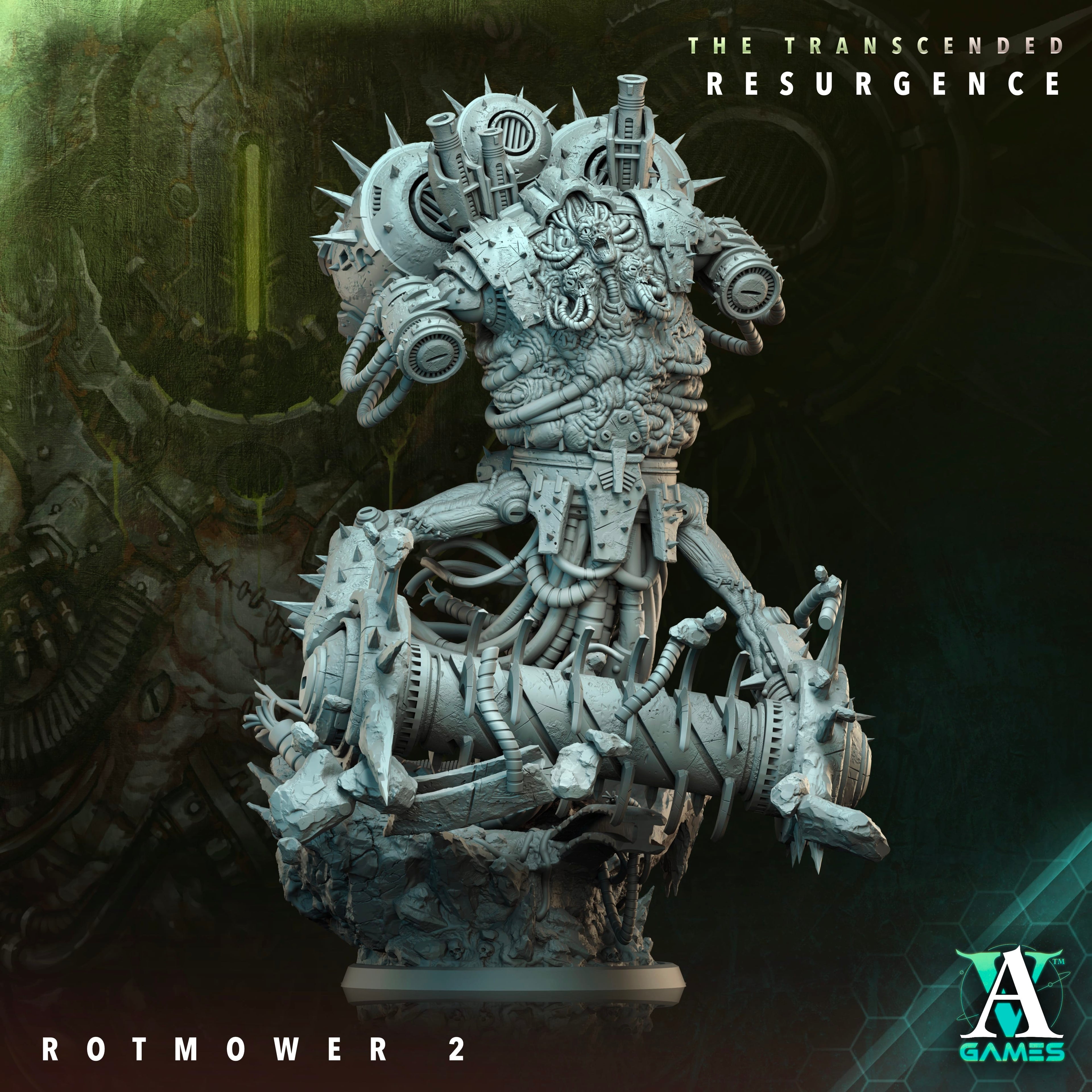 3D Printed Archvillain Games Rotmower The Transcended Resurgence 28 32mm D&D