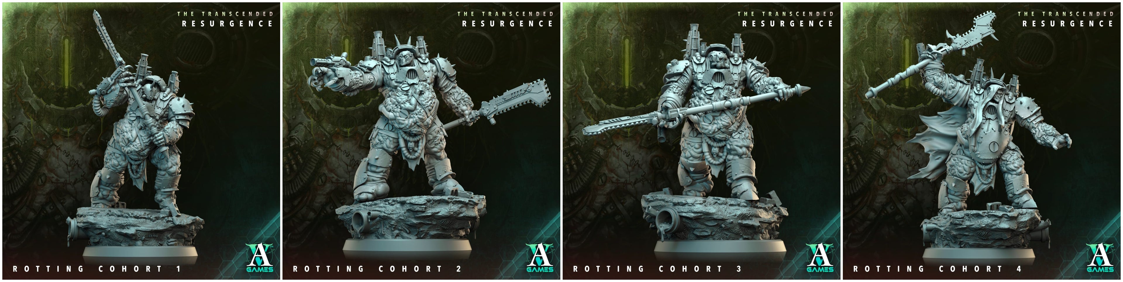 3D Printed Archvillain Games Rotting Cohort The Transcended Resurgence 28 32mm D&D