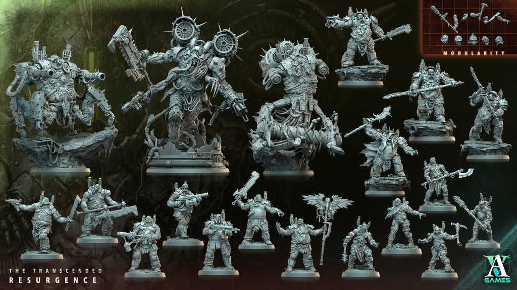 3D Printed Archvillain Games Rotting Cohort The Transcended Resurgence 28 32mm D&D