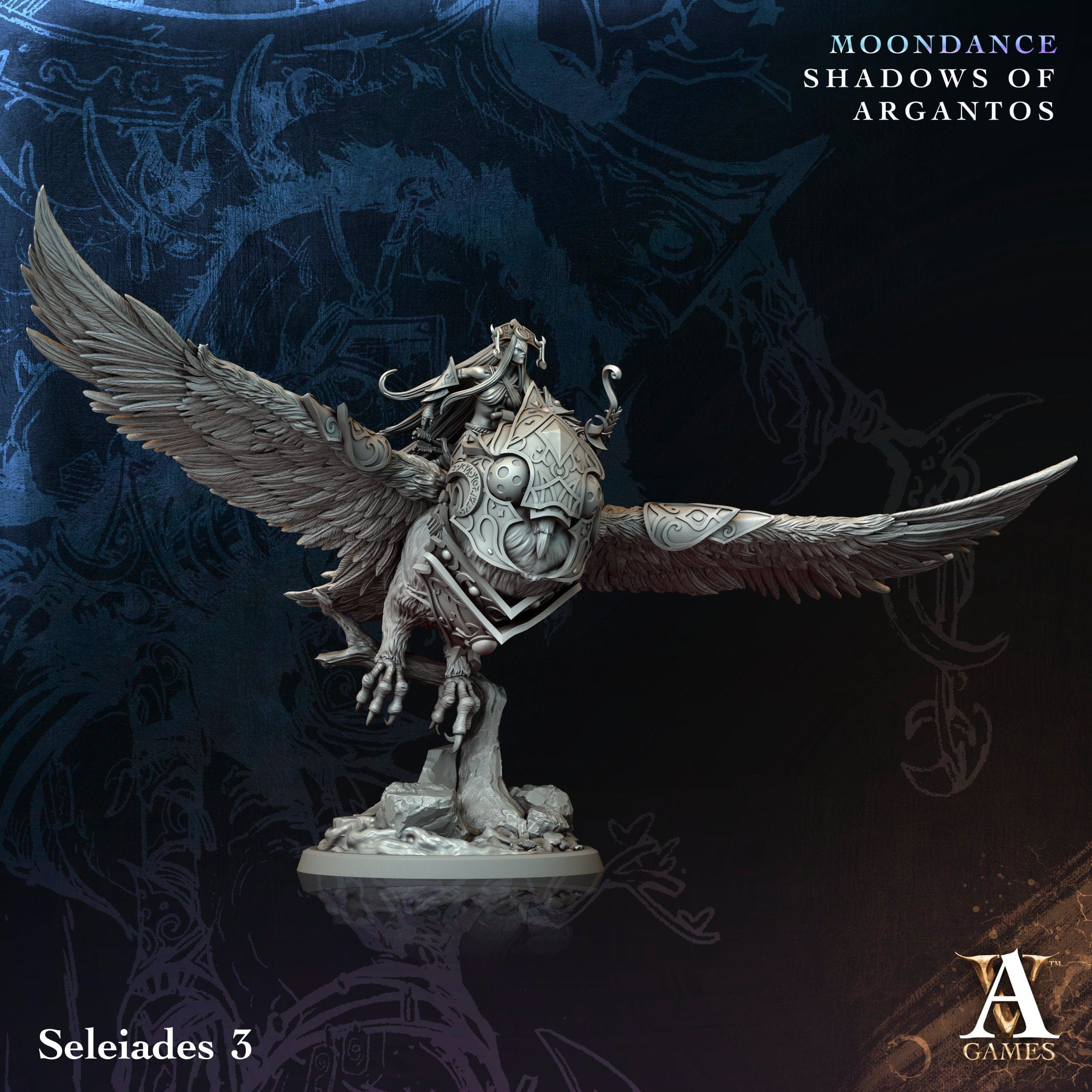 3D Printed Archvillain Games Selenoprosopos Moondance - Shadows of Argantos 28 32mm D&D