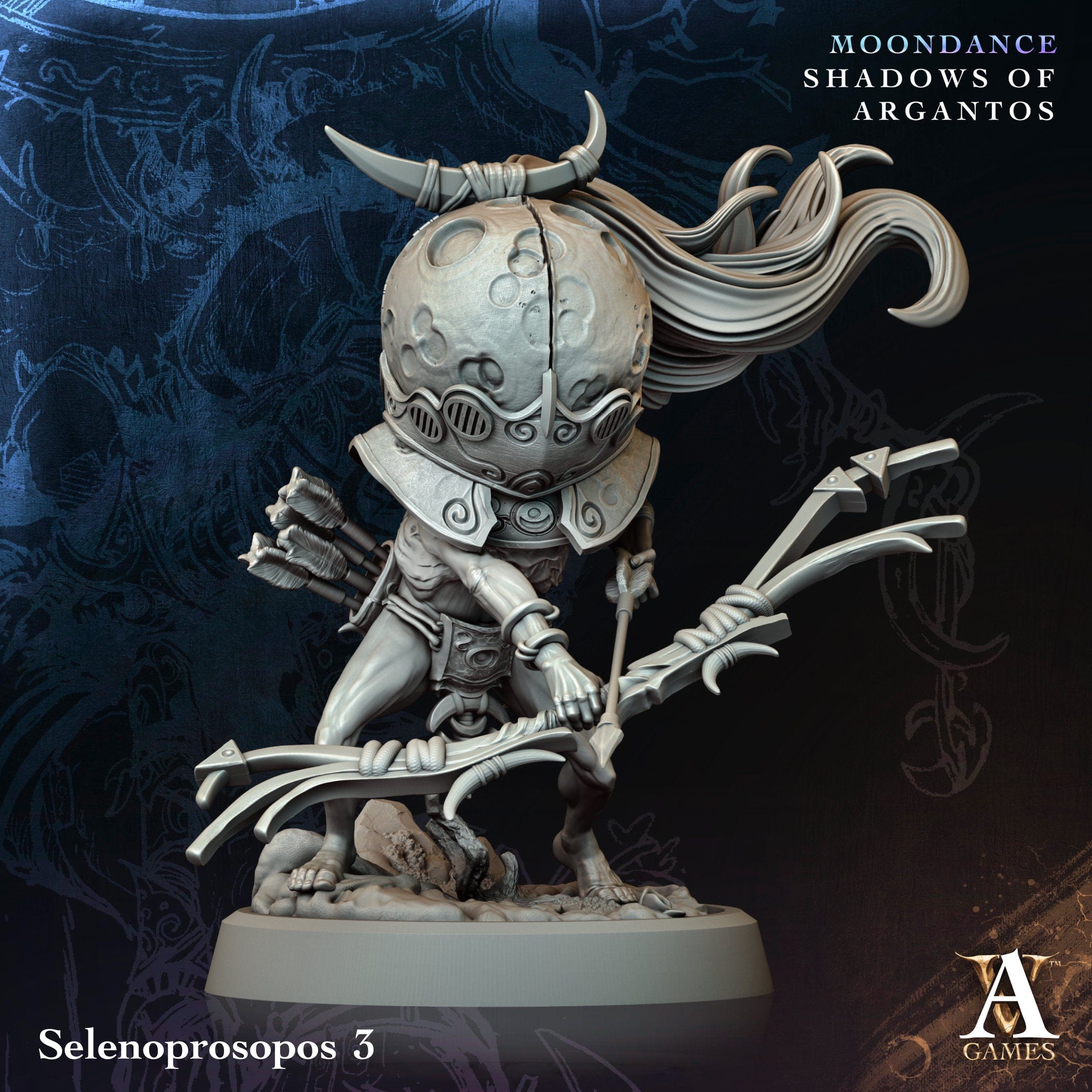 3D Printed Archvillain Games Selenoprosopos Moondance - Shadows of Argantos 28 32mm D&D