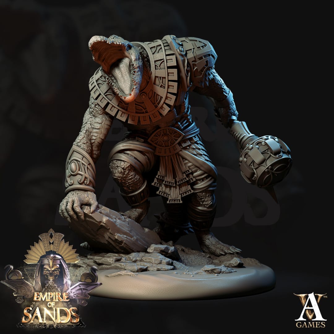 3D Printed Archvillain Games Sobesksen The Empire of Sands 28 32mm D&D