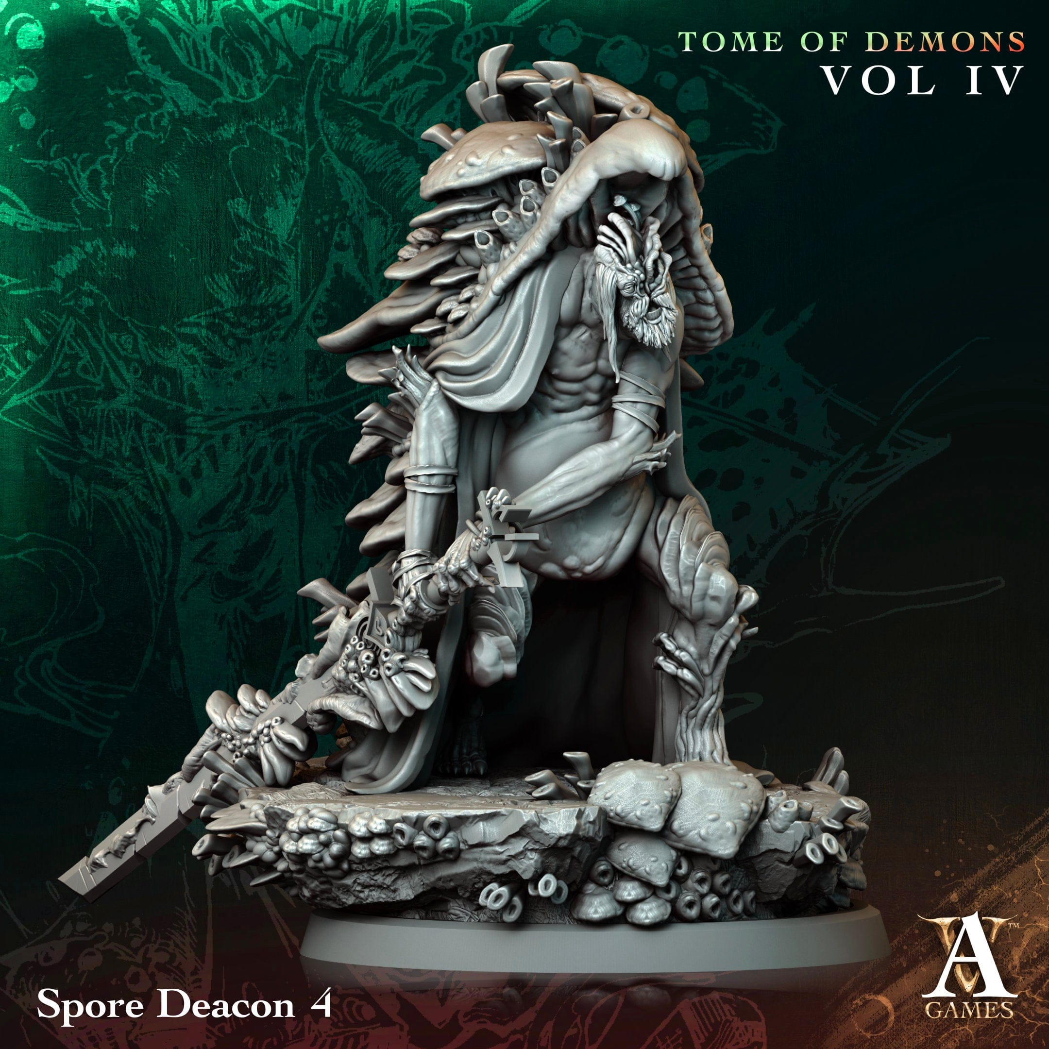 3D Printed Archvillain Games Spore Deacon Tome of Demons Vol IV 28 32mm D&D