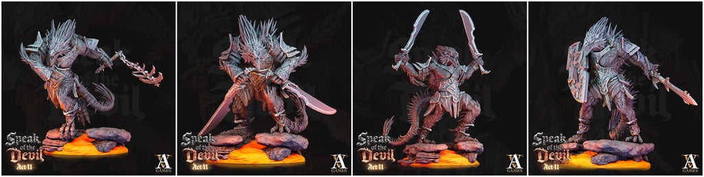 3D Printed Archvillain Games Terebrian Devil Speak of the Devil Act II 28 32mm D&D