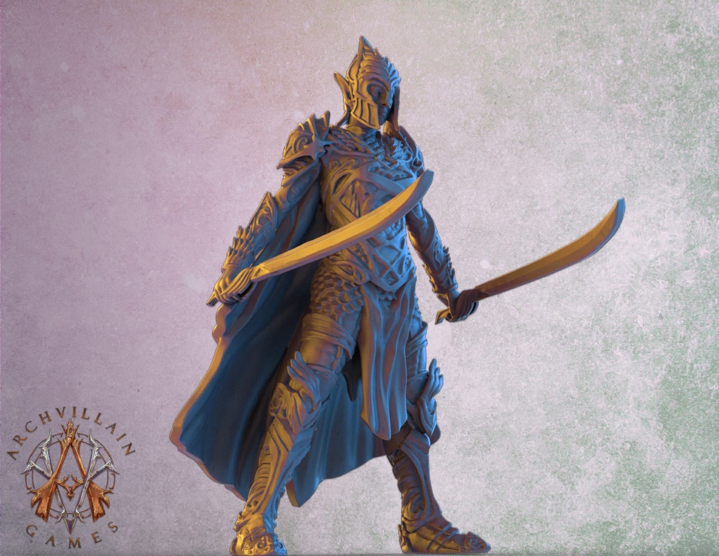 3D Printed Archvillain Games The Sun Elves of Sol Sylvaine Elven Footmen 28 32mm D&D