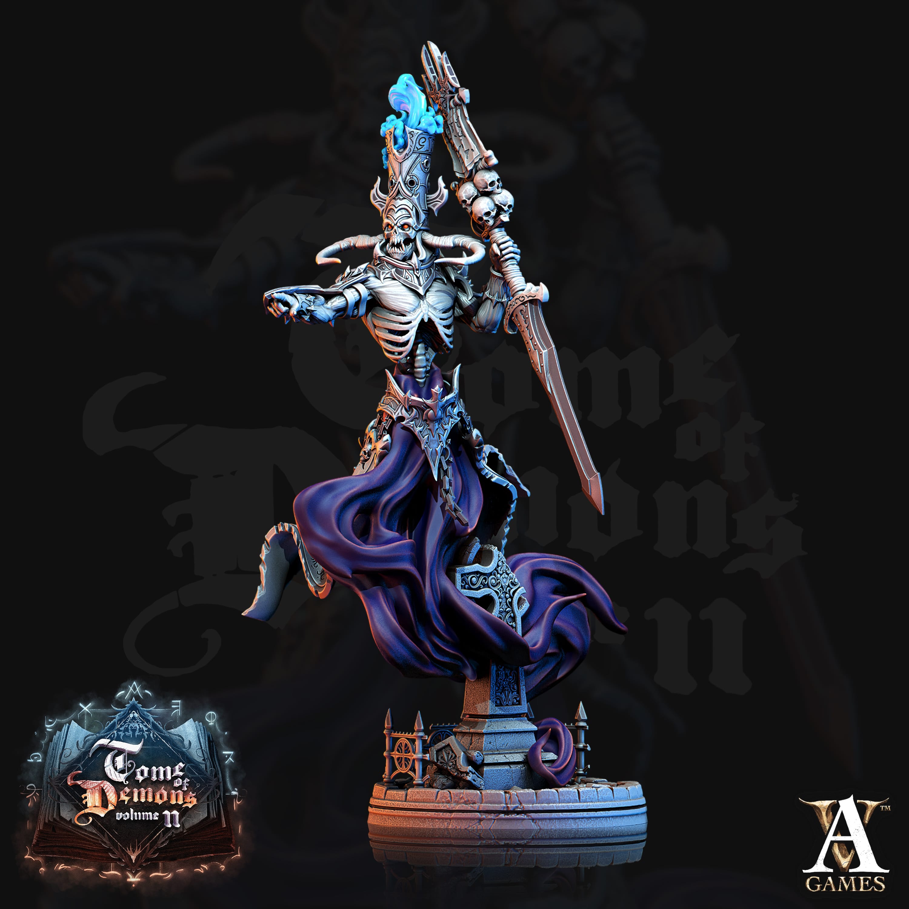 3D Printed Archvillain Games Tome of Demons Vol. II - Demonwraiths 28mm 32mm D&D
