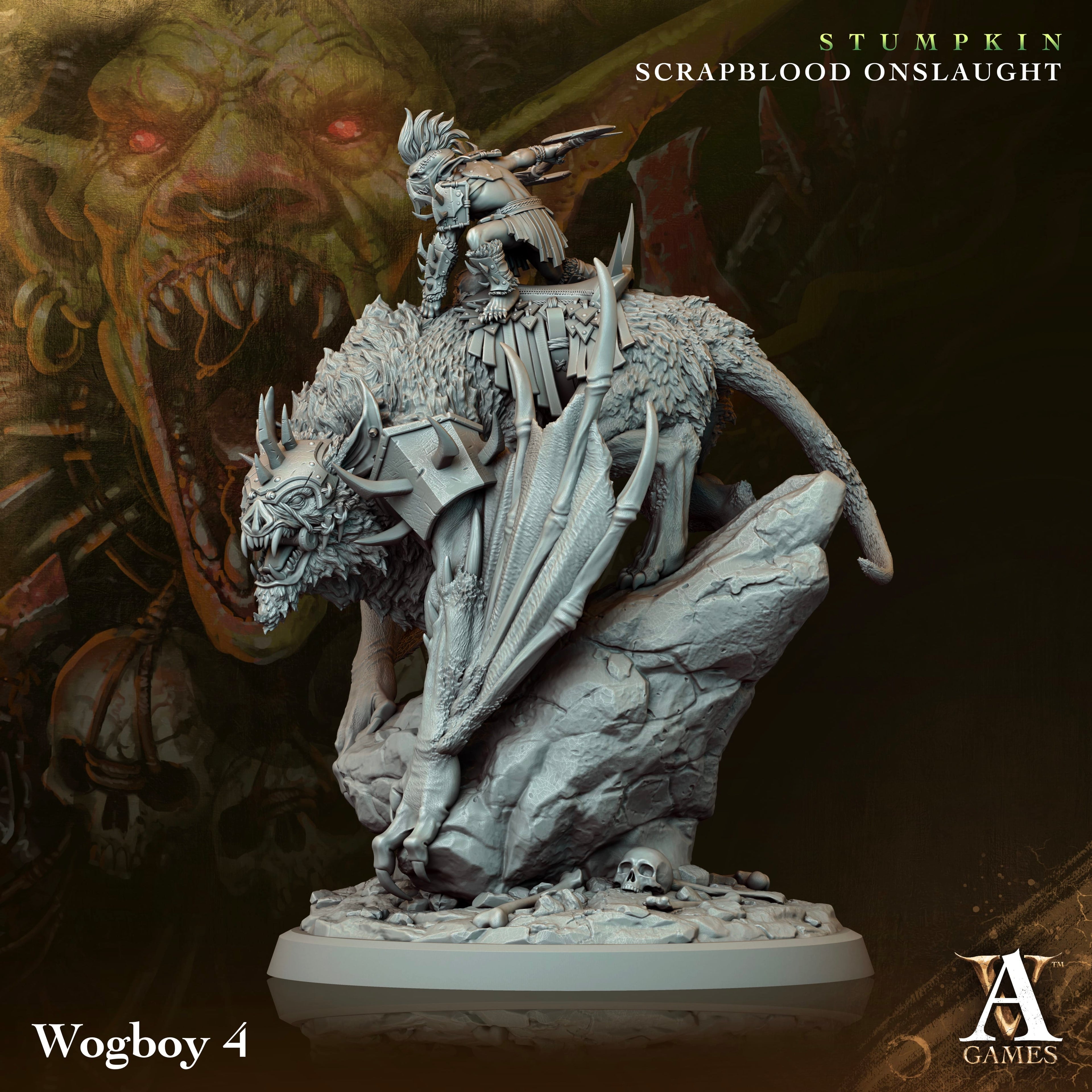 3D Printed Archvillain Games Wogboys Stumpkin Scrapblood Onslaught 28 32mm D&D