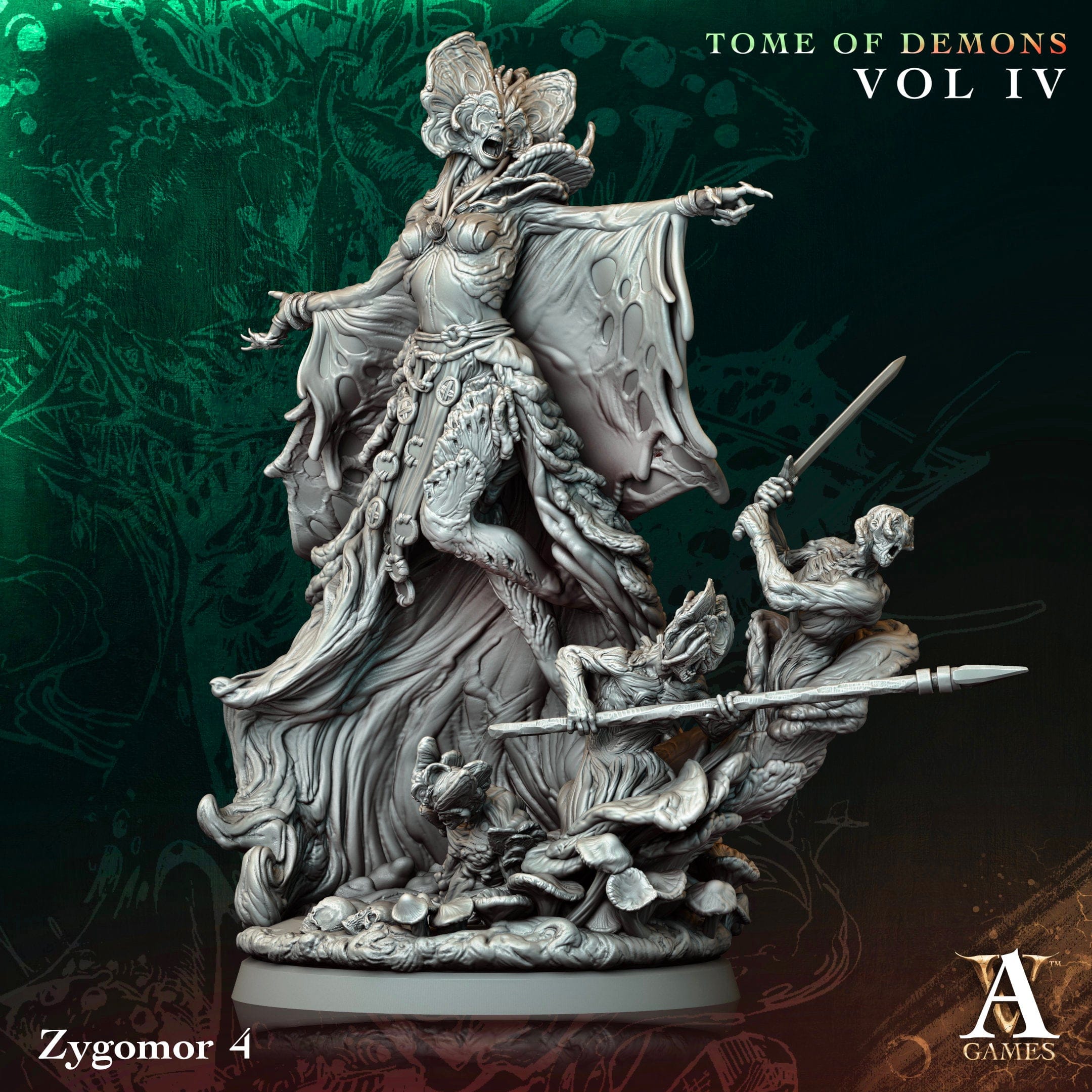 3D Printed Archvillain Games Zygomor Tome of Demons Vol IV 28 32mm D&D