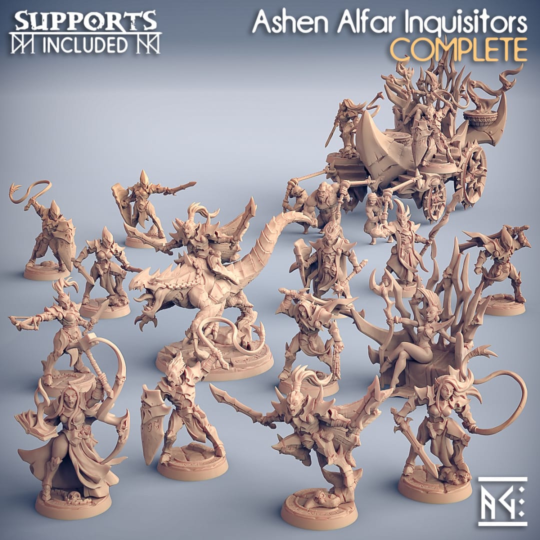 3D Printed Artisan Guild Khaladas on Morvagia the Drakeling Ashen Alfar Inquisitors 28mm 32mm