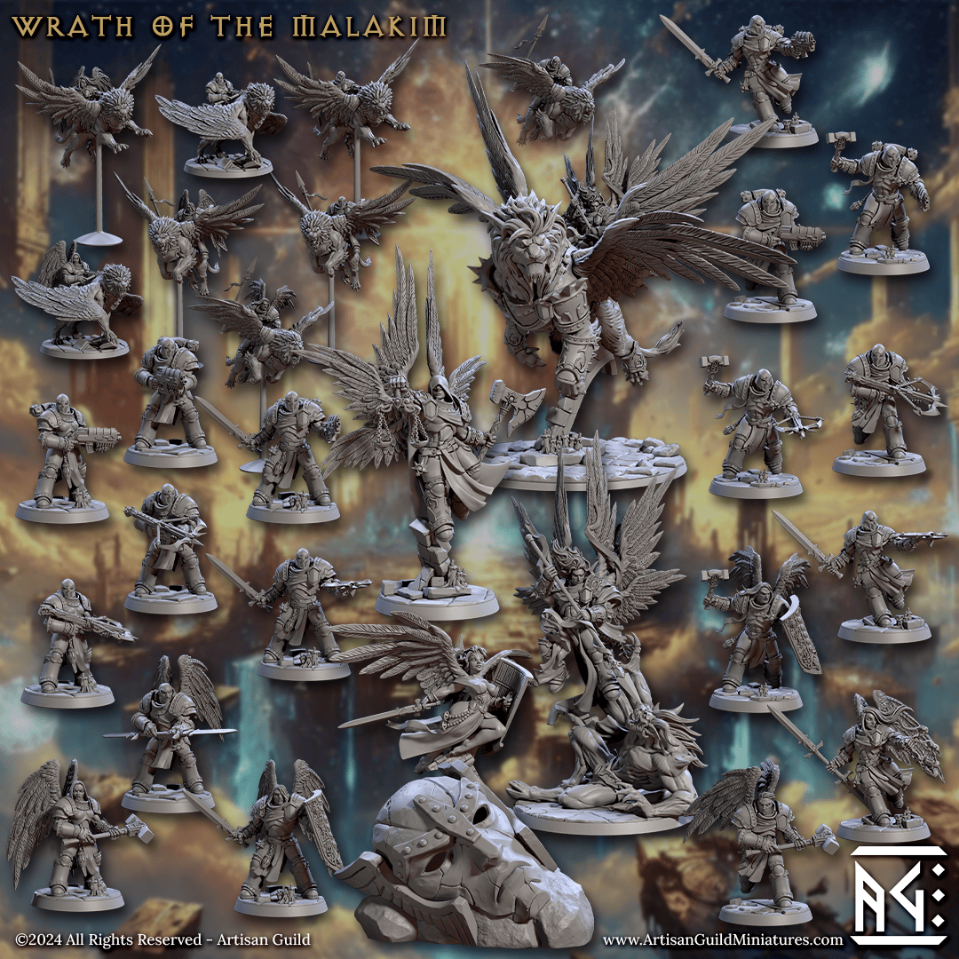3D Printed Artisan Guild Lady Giustizia Wrath of the Malakim Set 28mm 32mm