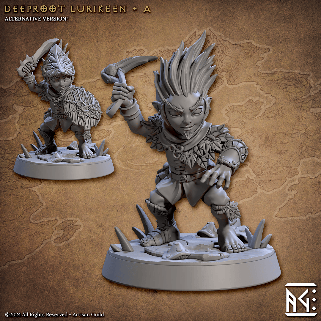 3D Printed Artisan Guild Deeproot Lurikeens Deeproot Lurikeen Set 28mm 32mm