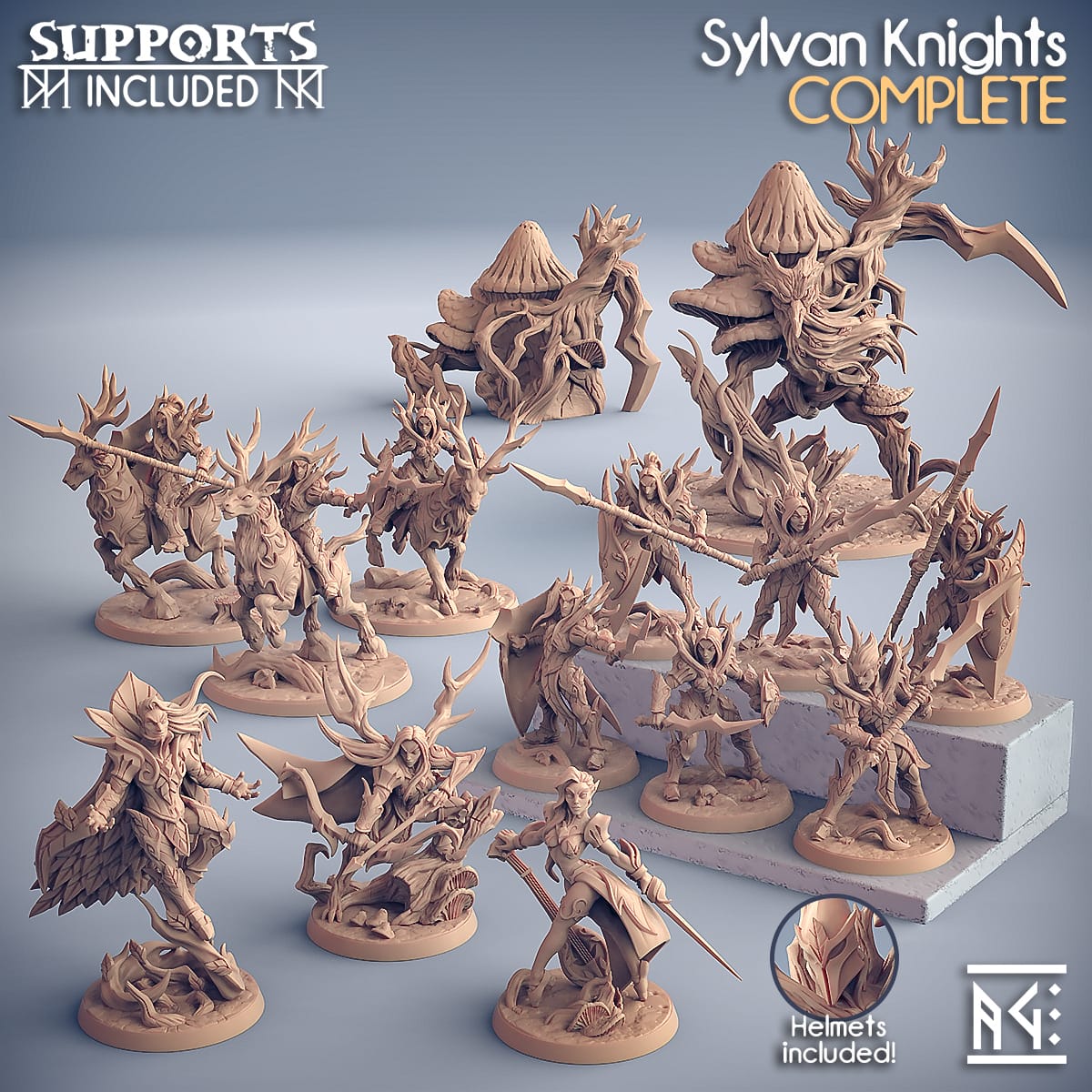 3D Printed Artisan Guild Feralia the Stag Sylvan Knights 28mm 32mm