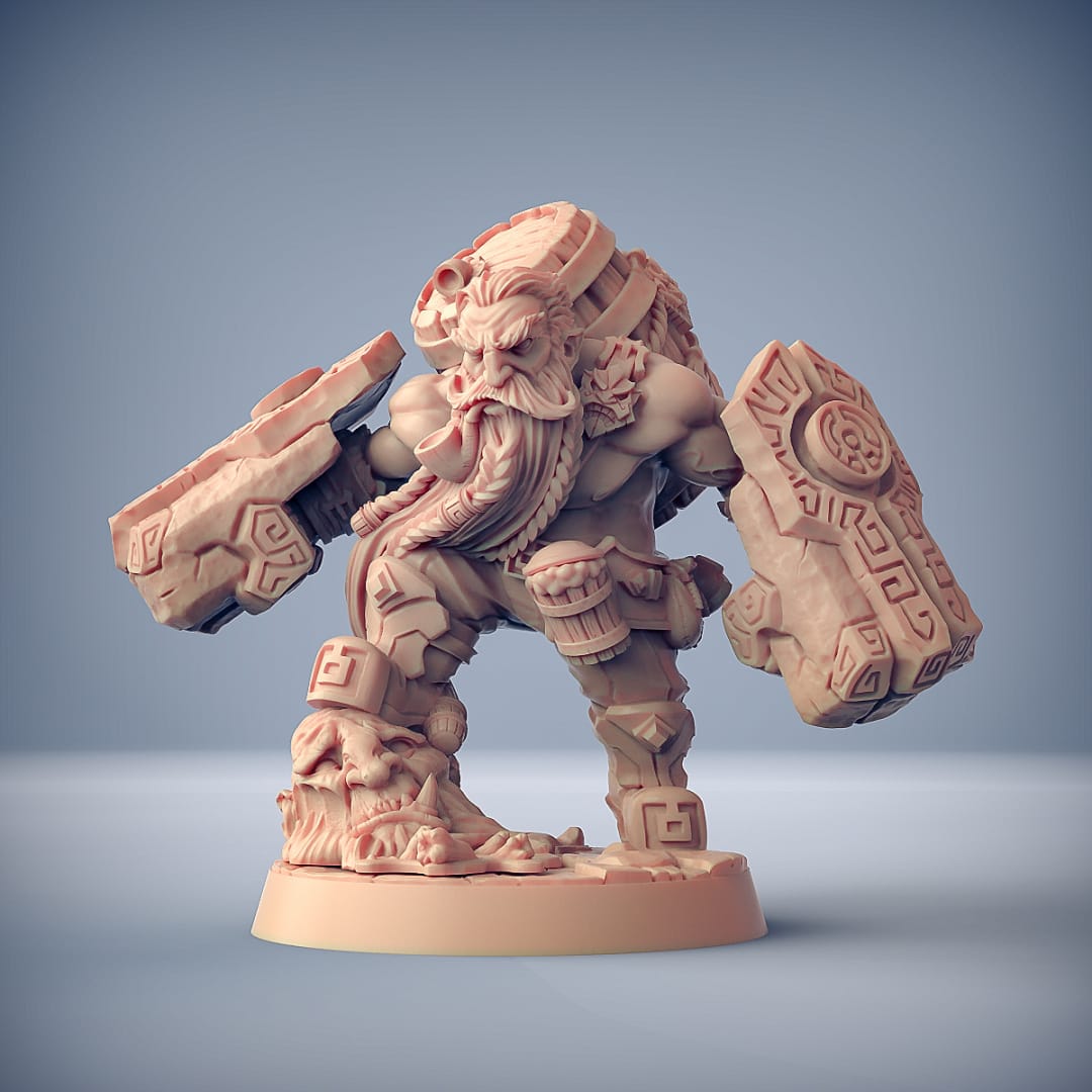 3D Printed Artisan Guild Gino Brewmaster Dwarven Oathbreakers 28mm 32mm