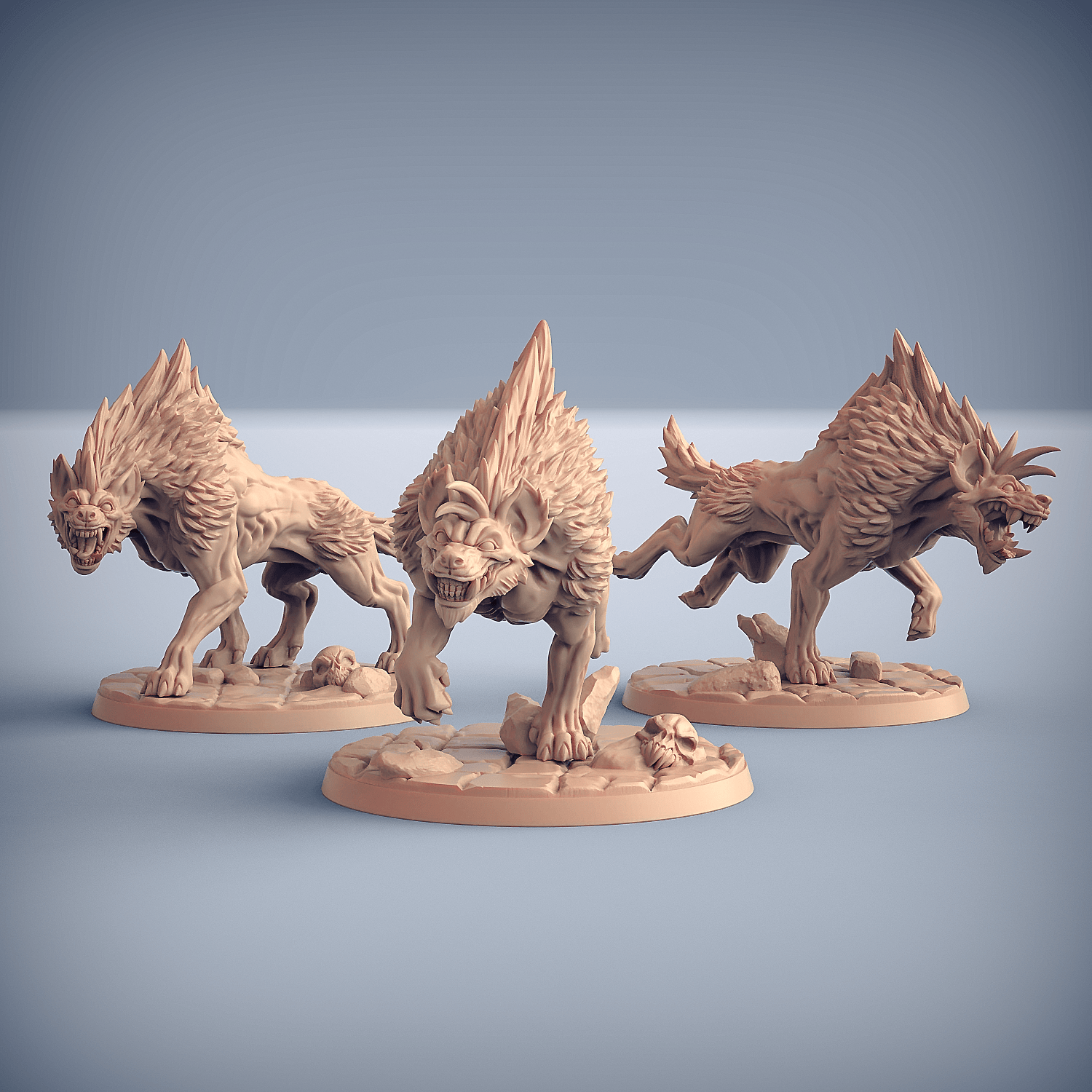 3D Printed Artisan Guild Hyenafiend Riders Bonegnasher Gnolls 28mm 32mm