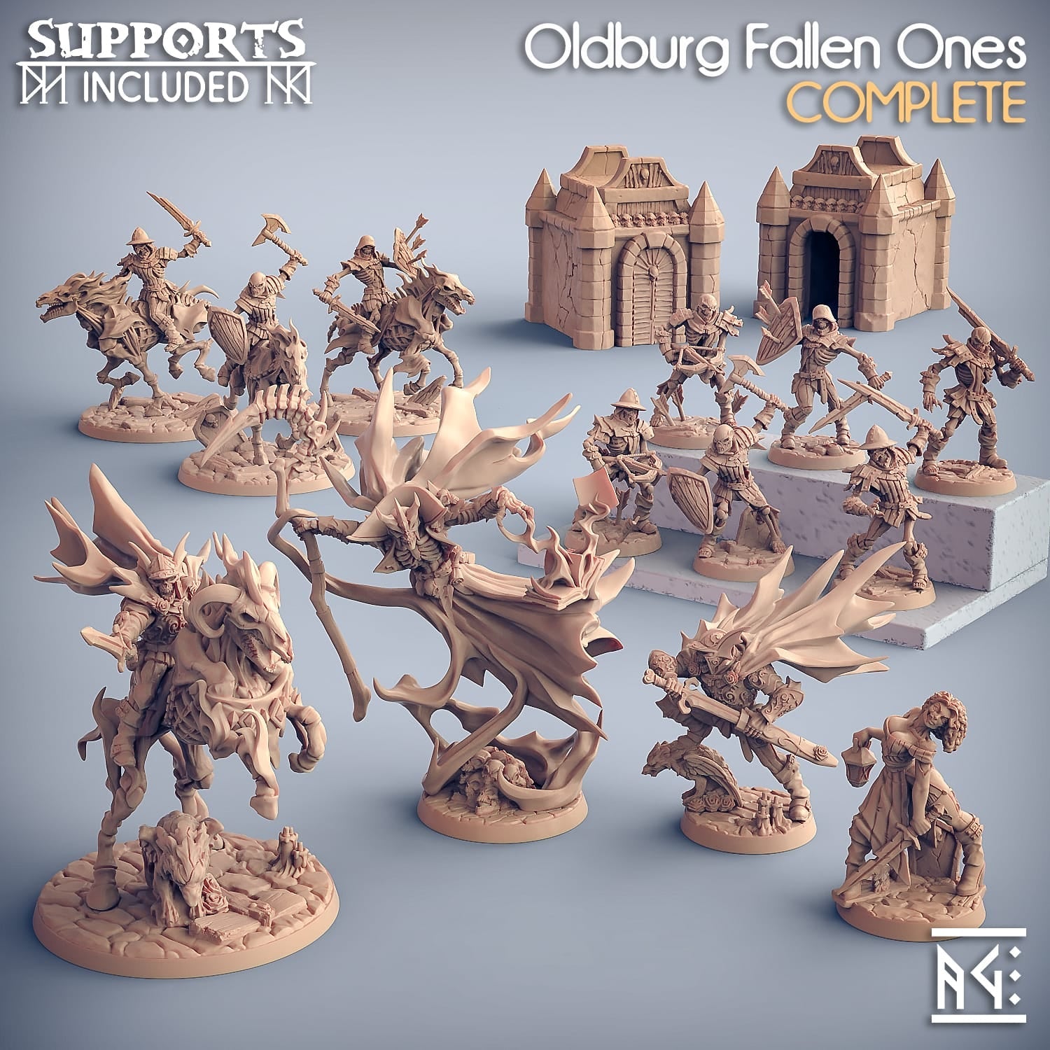3D Printed Artisan Guild Harguul Blade of the Roses Oldburg Fallen Ones 28mm 32mm