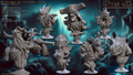 3D Printed Artisan Guild Mirmidons of the Death-Tide Busts Set 28mm 32mm