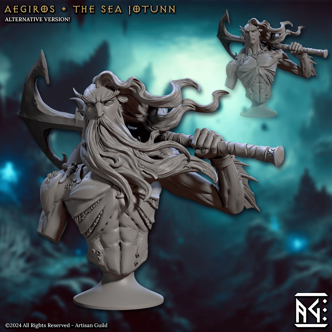 3D Printed Artisan Guild Mirmidons of the Death-Tide Busts Set 28mm 32mm