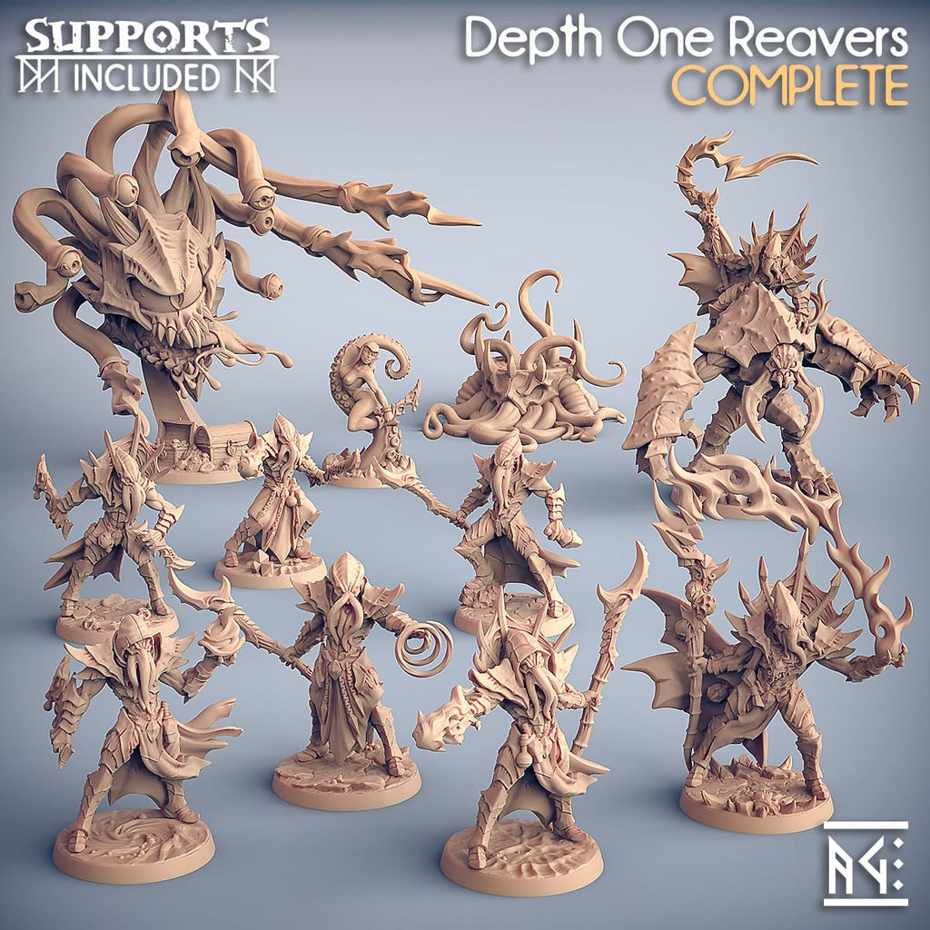 3D Printed Artisan Guild Modular Depth Ones Reavers Depth Ones Set 28mm 32mm