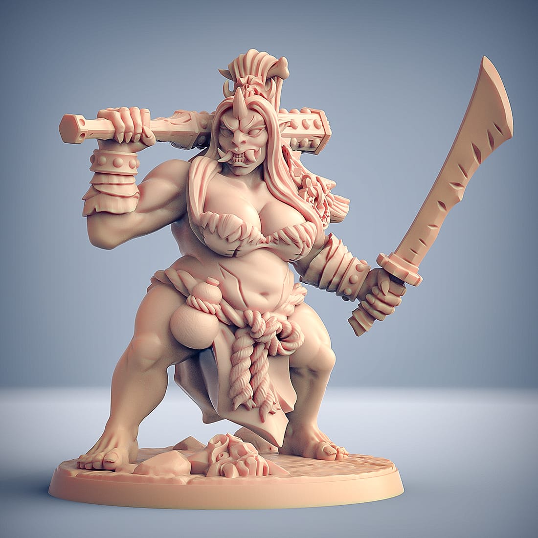 3D Printed Artisan Guild Oni Grunt Set Oni Clan 28mm 32mm