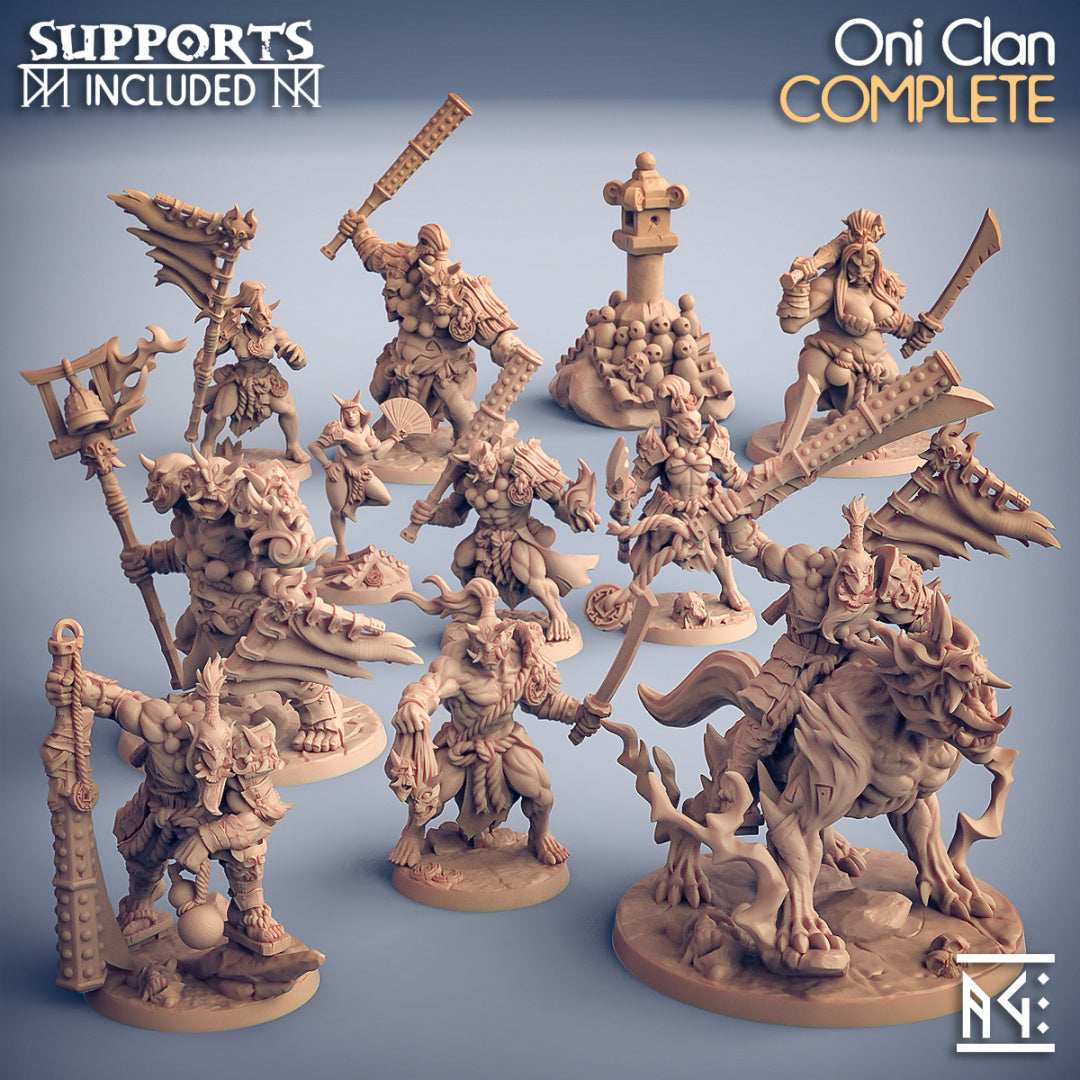 3D Printed Artisan Guild Oni Lamp Oni Clan 28mm 32mm