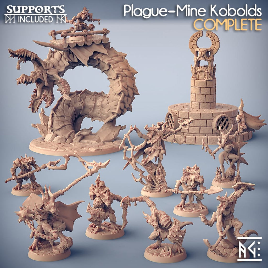 3D Printed Artisan Guild Plague Zeek Diggaz Plague Mine Kobolds 28mm 32mm