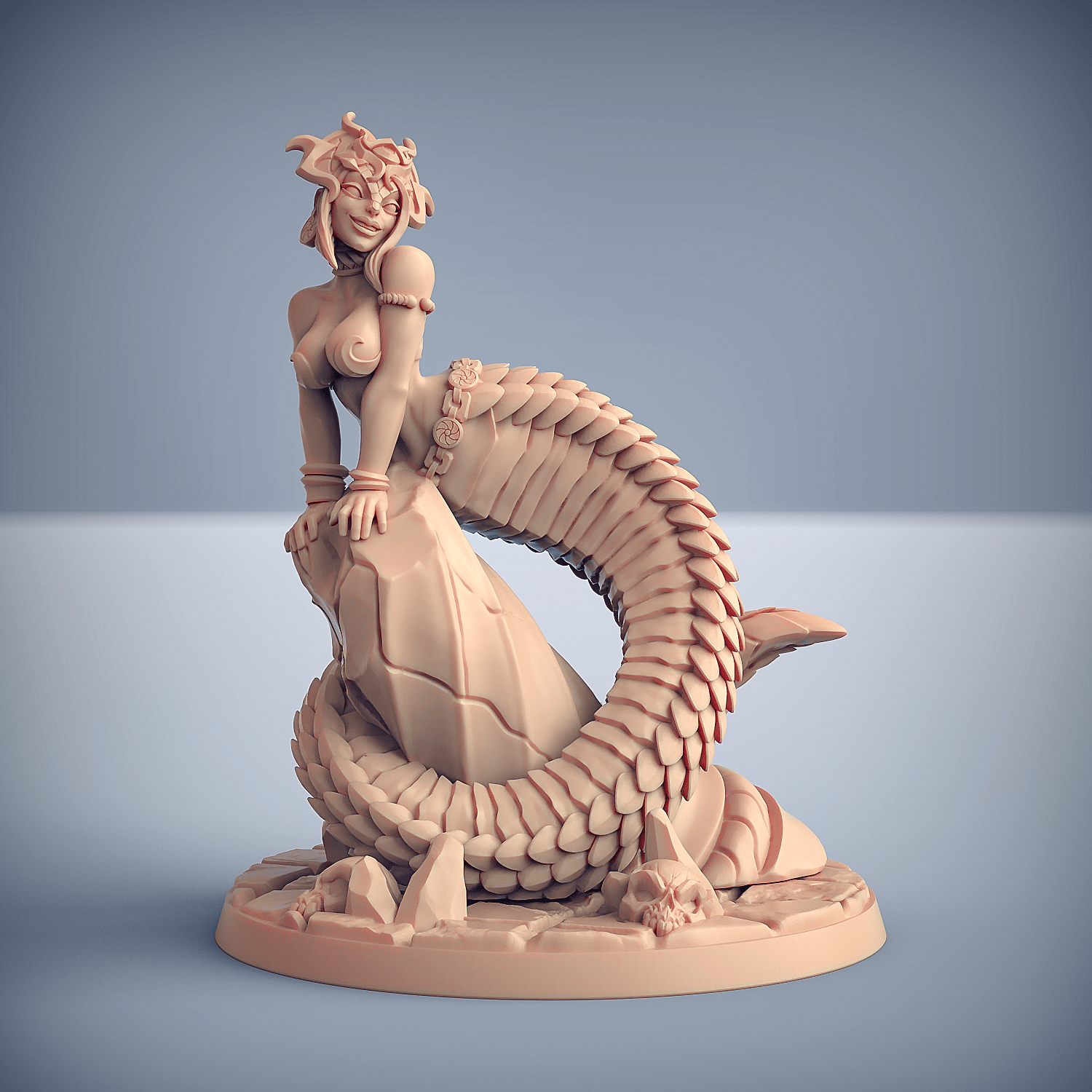 3D Printed Artisan Guild Princess Kseerix (pinup) Maneaters Nagarots 28mm 32mm