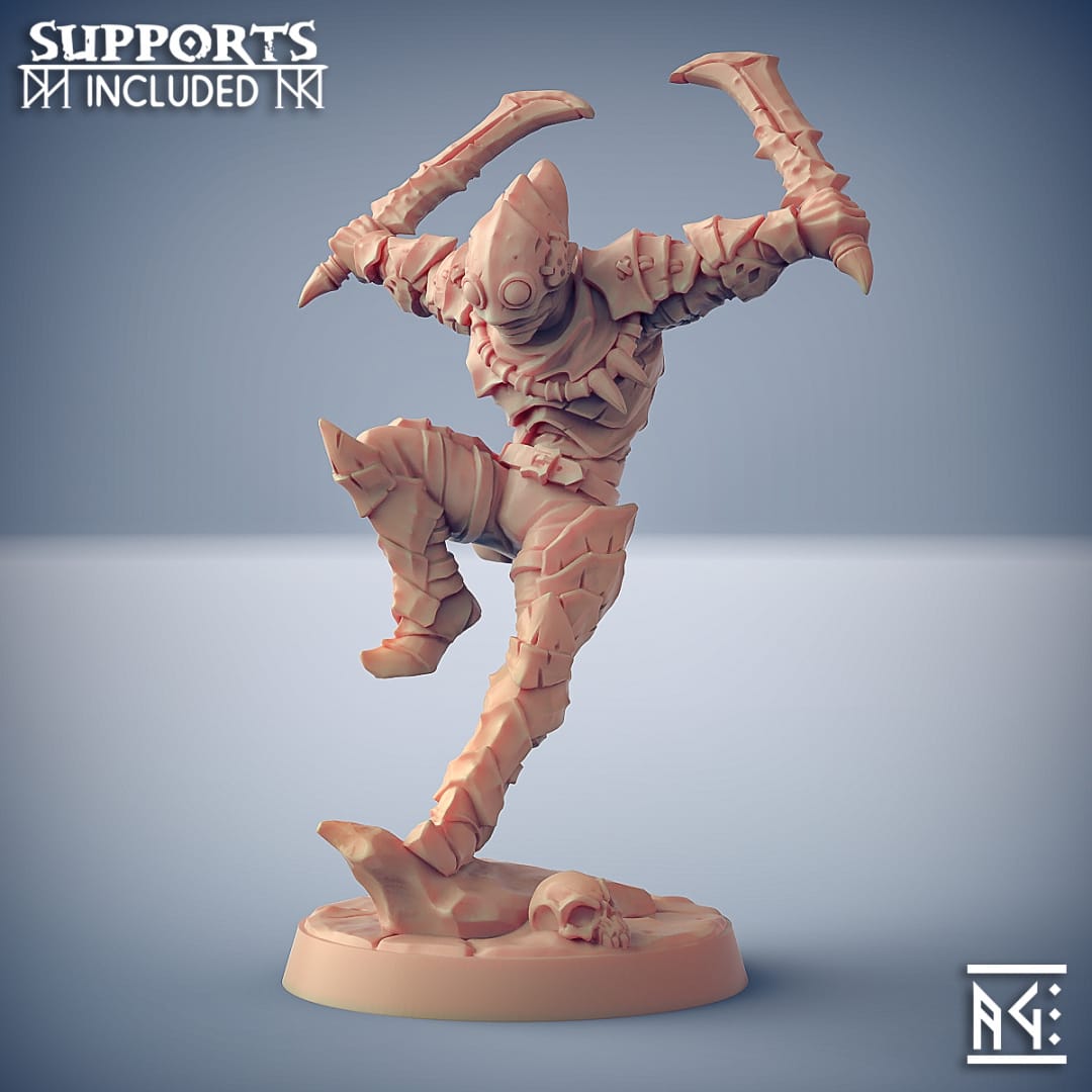 3D Printed Artisan Guild Scourgeland Survivor Set Scourgeland Survivors 28mm 32mm