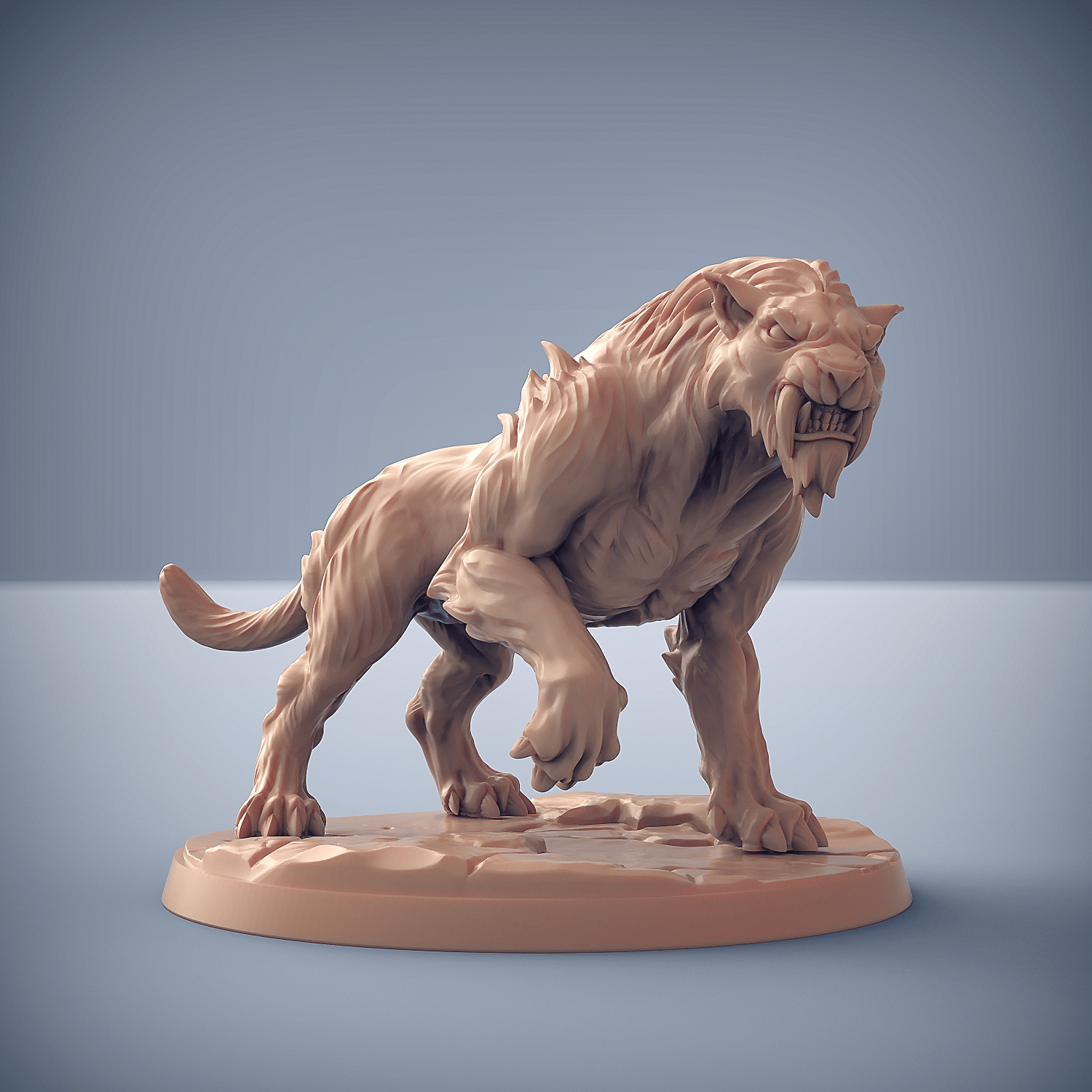3D Printed Artisan Guild Smilodon Riders Dragonpeak Barbarians 28mm 32mm