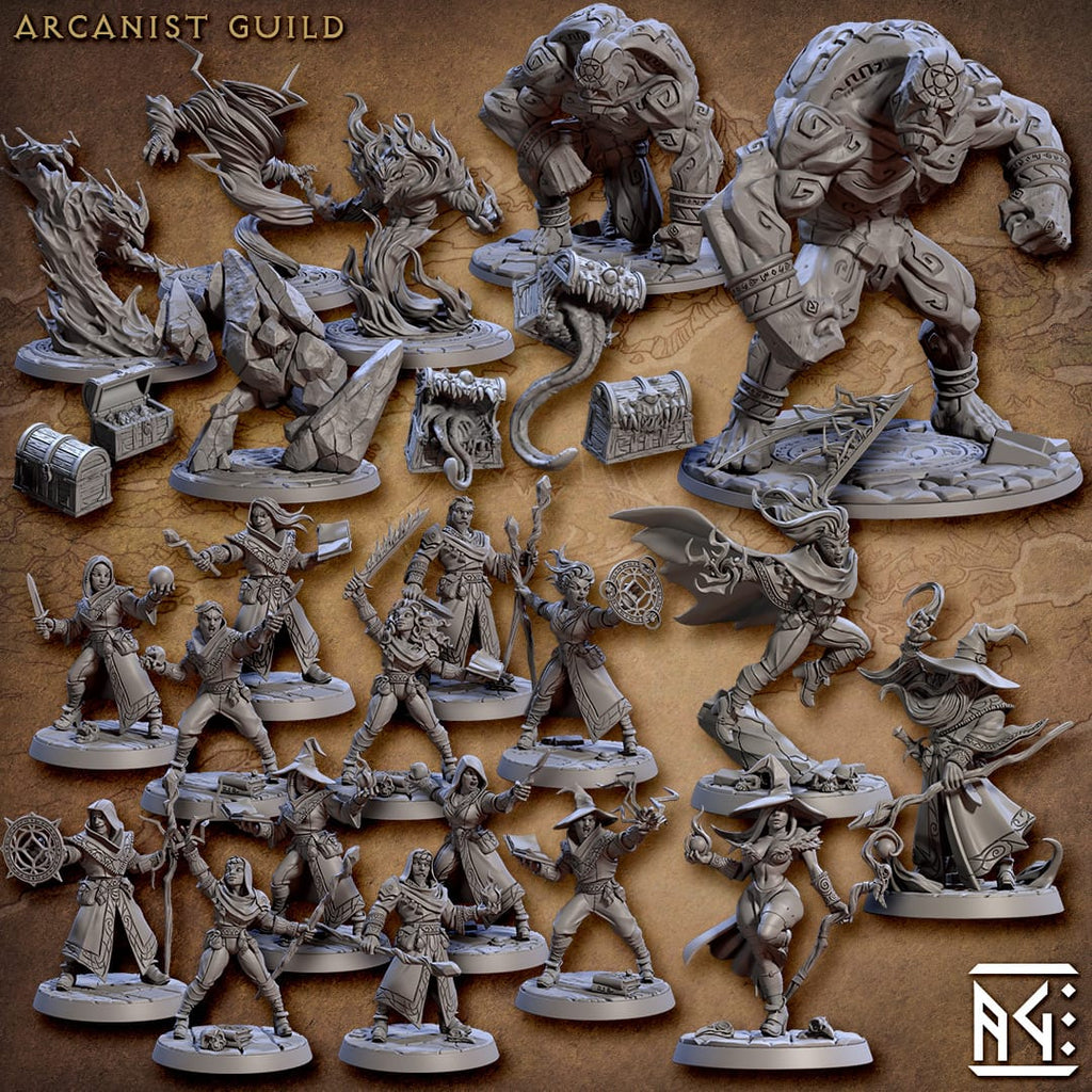 3D Printed Artisan Guild Summoned Elementals Arcanists Guild 28mm 32mm