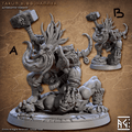 3D Printed Artisan Guild Tarum Bloodhammer Dwarf Berserkers Set 28mm 32mm
