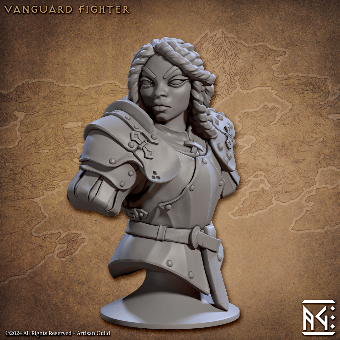 3D Printed Artisan Guild Vanguard Fighters Busts 28mm 32mm