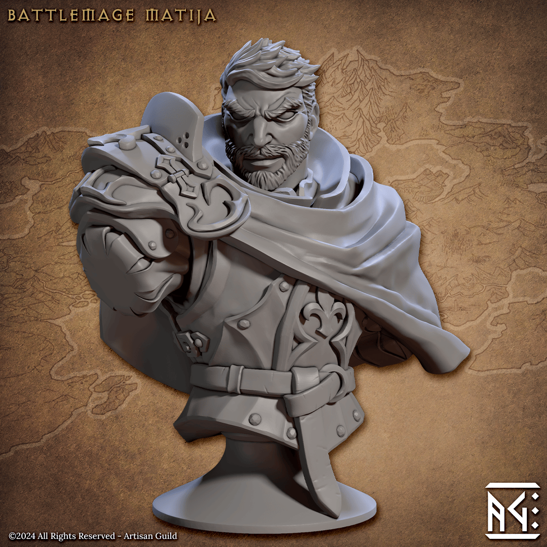 3D Printed Artisan Guild Vanguard Fighters Busts 28mm 32mm