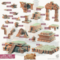 3D Printed Cast n Play Modular Temple Aztec Temple Set 28mm 32mm D&D