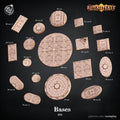 3D Printed Cast n Play Royal Feast Bases Set 28mm 32mm D&D