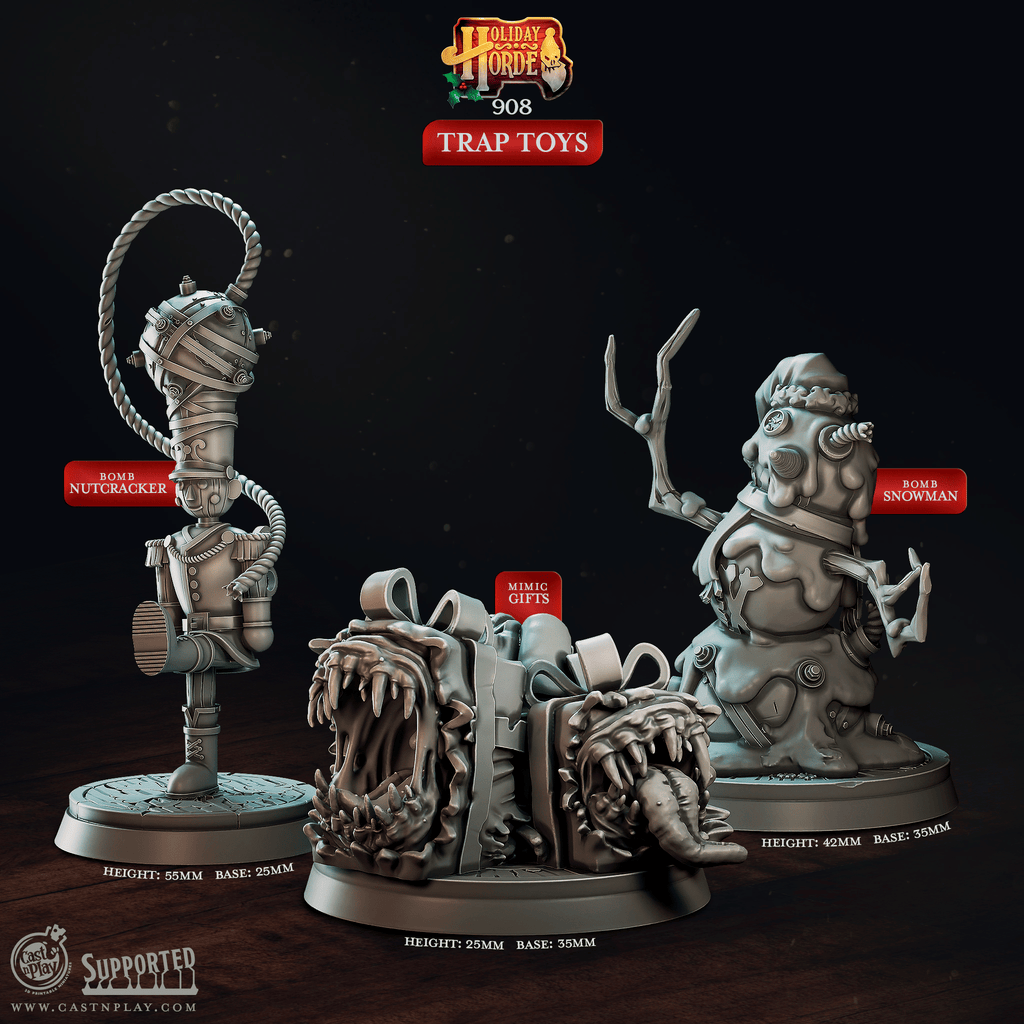 3D Printed Cast n Play Trap Toys Holiday Horde Set 28mm 32mm D&D
