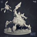 3D Printed Cast n Play Uru Can Tribe - Krogulk The Goblin King 28mm 32mm D&D