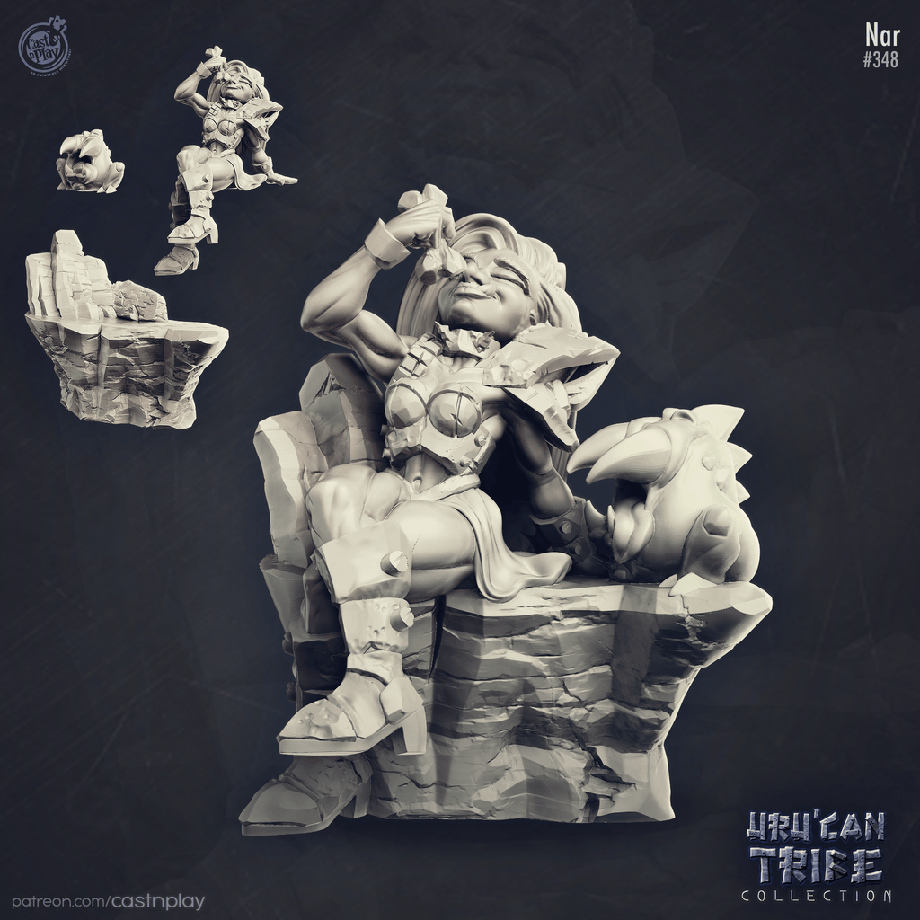 3D Printed Cast n Play Uru Can Tribe - Nar Goblin Lady 28mm 32mm D&D