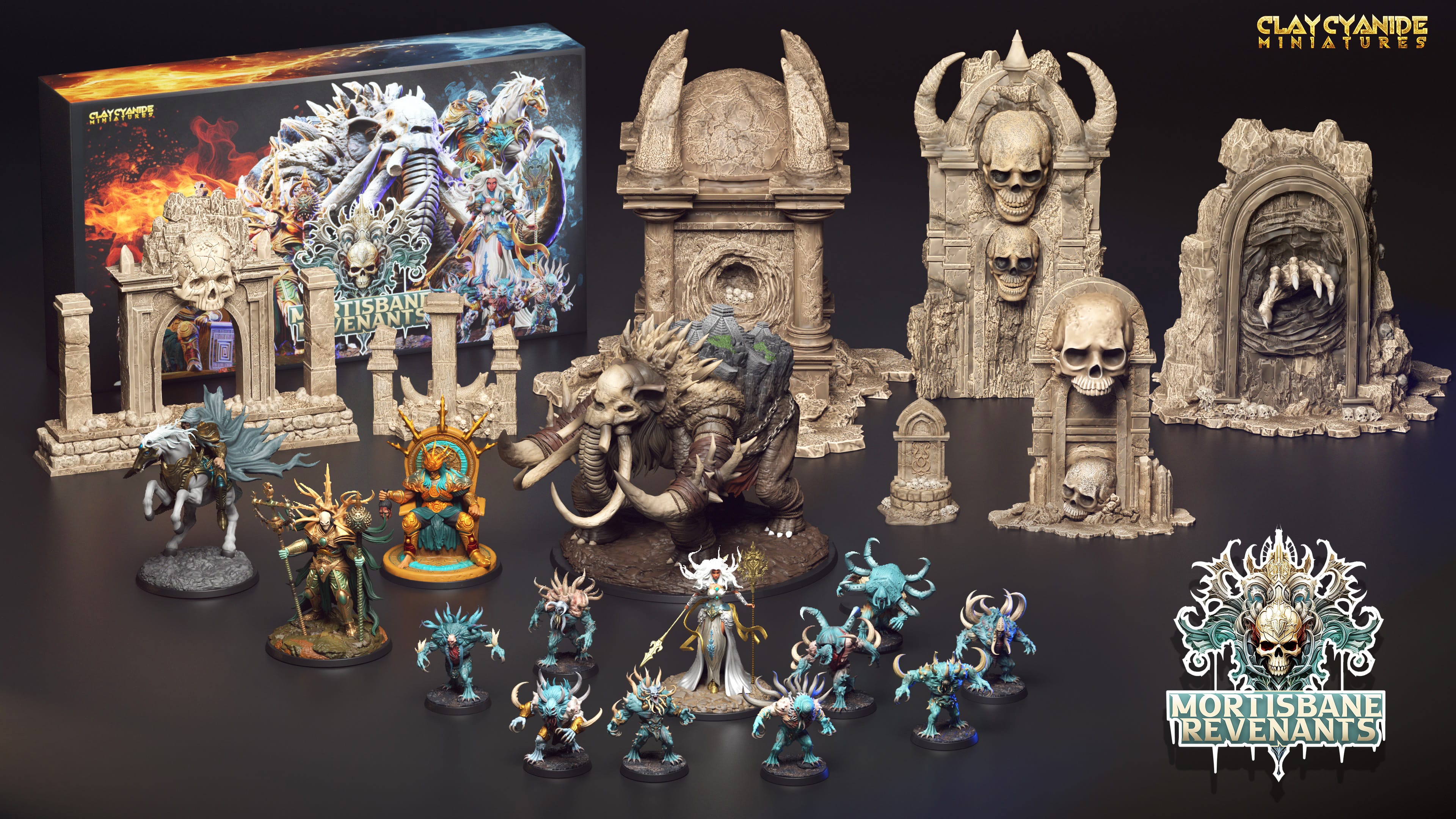 3D Printed Clay Cyanide Mortisbane Revenants - Chaac The God Of Rain 28mm 32mm D&D