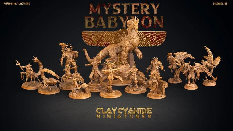 3D Printed Clay Cyanide Mystery Babylon - Mushussu 28mm 32mm D&D