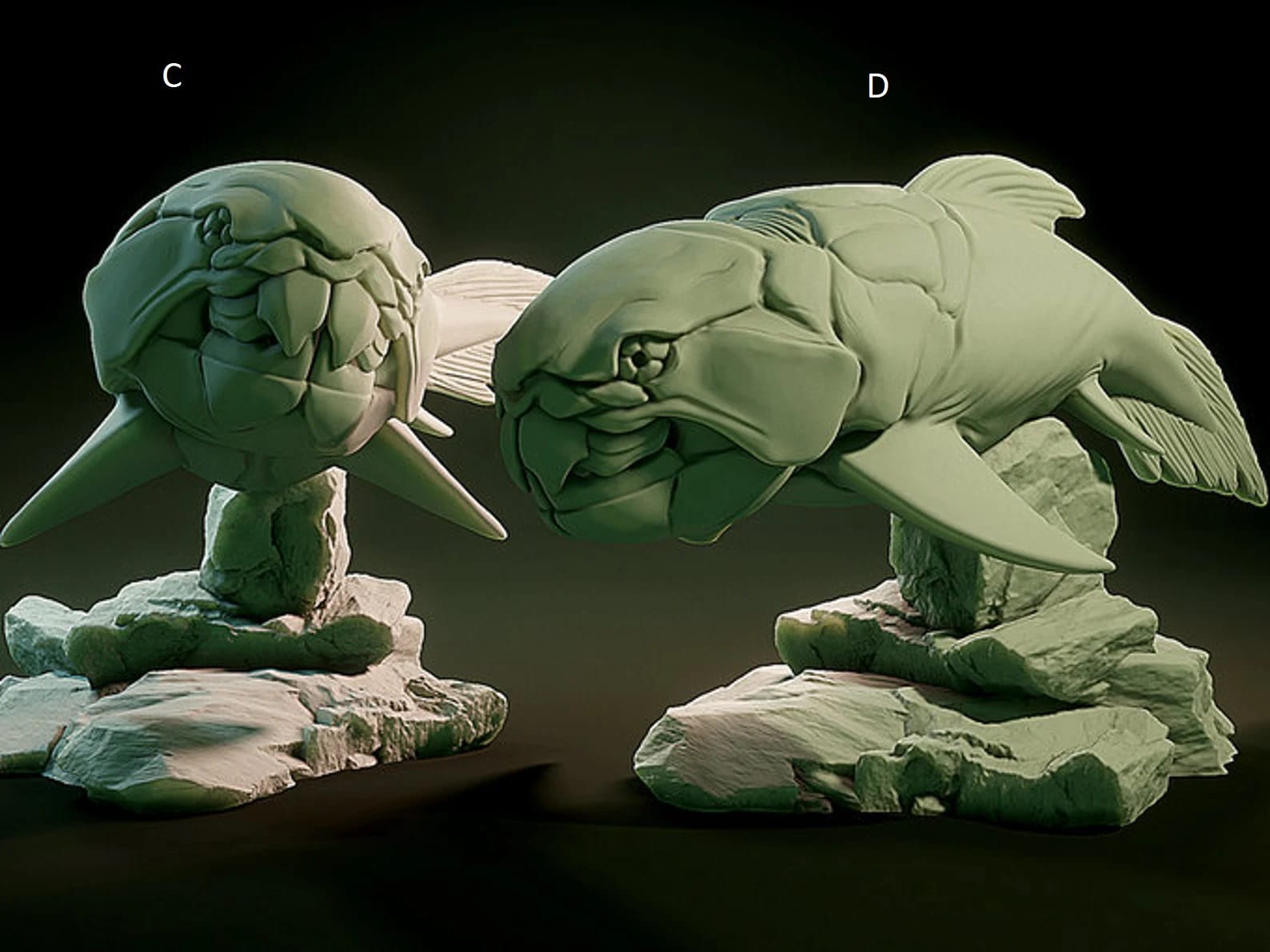 3D Printed Nafarrate Dunkleosteus Lovecraftian Bestiary 28 32 mm D&D