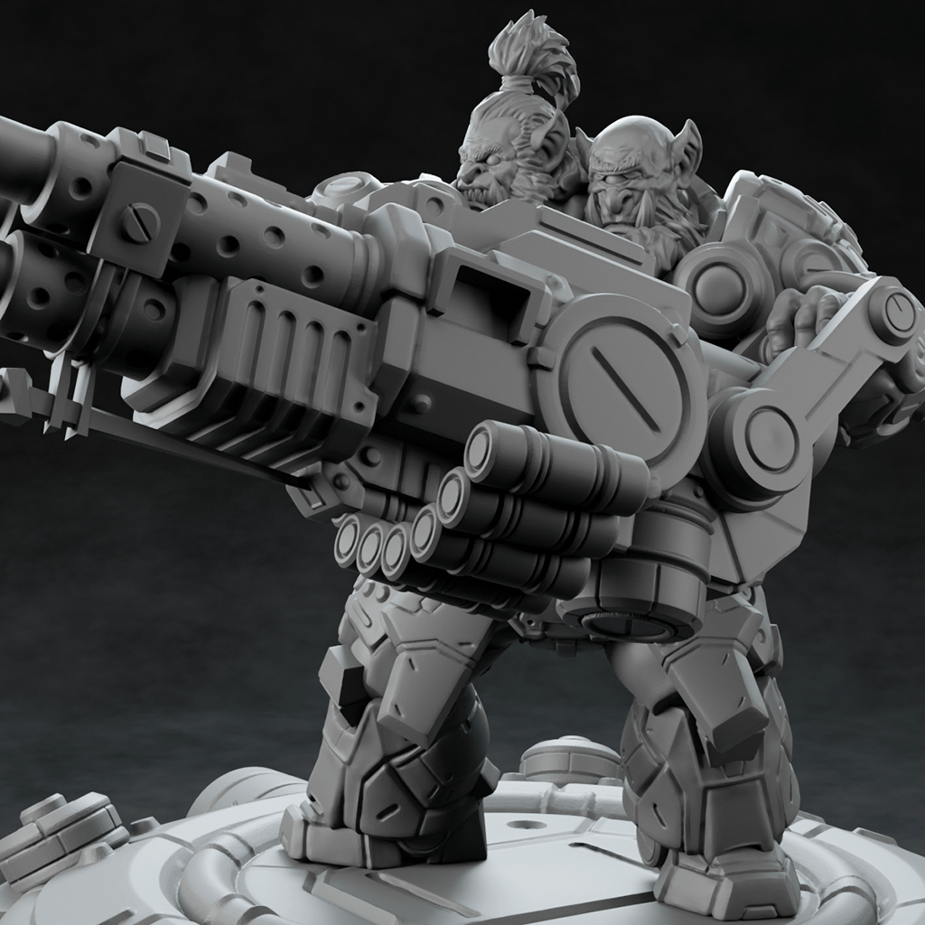 3D Printed Nafarrate Heavy Orc Set Space Orcs 28 32 mm D&D