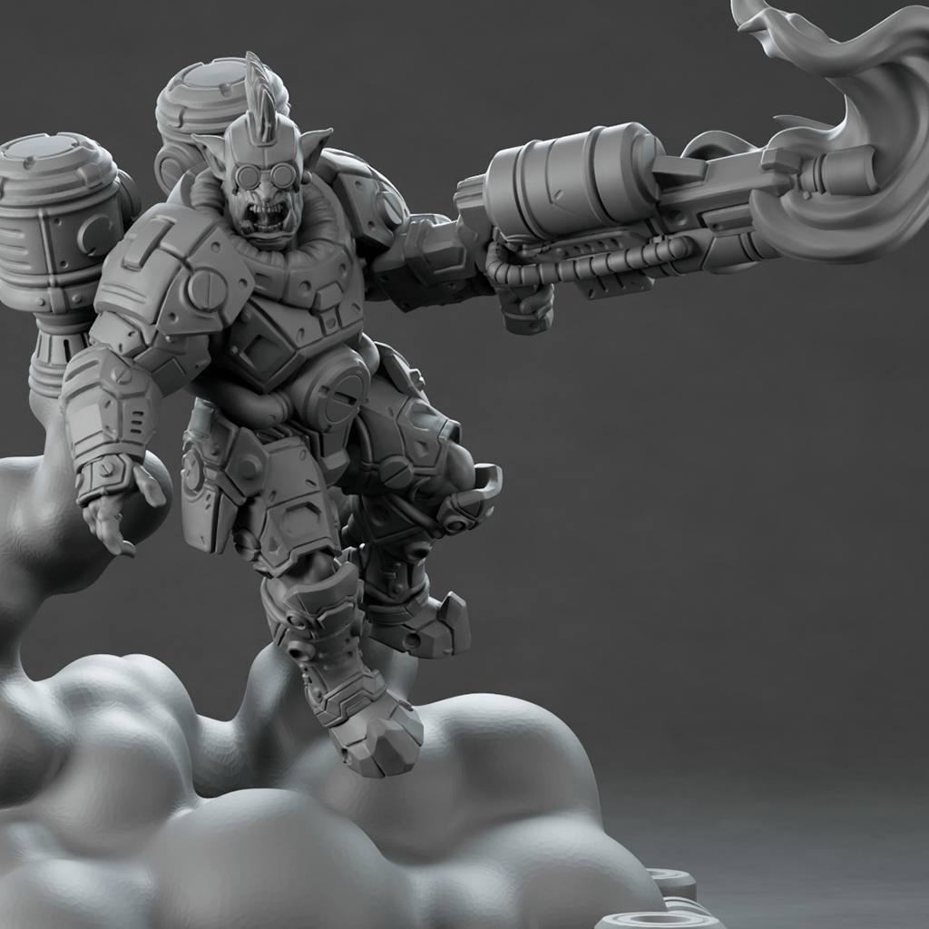 3D Printed Nafarrate Jumper Orc Set Space Orcs 28 32 mm D&D