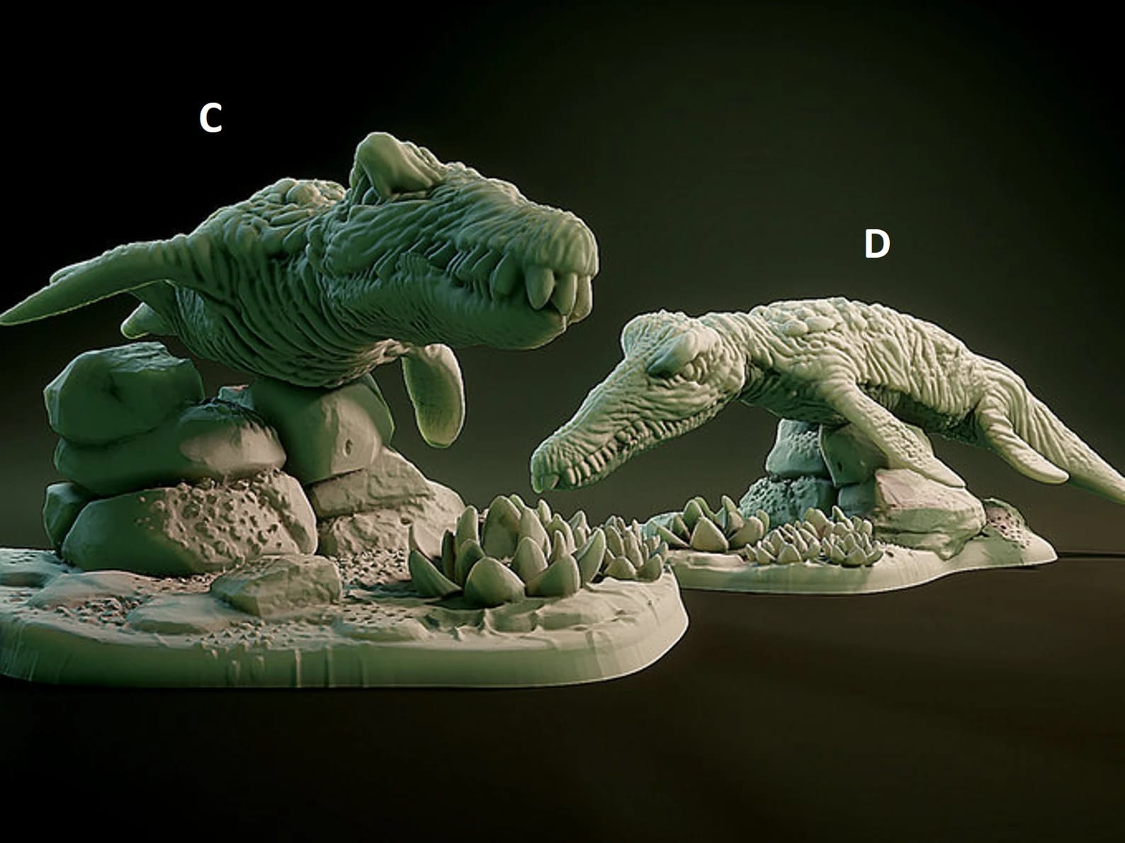 3D Printed Nafarrate Liopleurodon Lovecraftian Bestiary 28 32 mm D&D