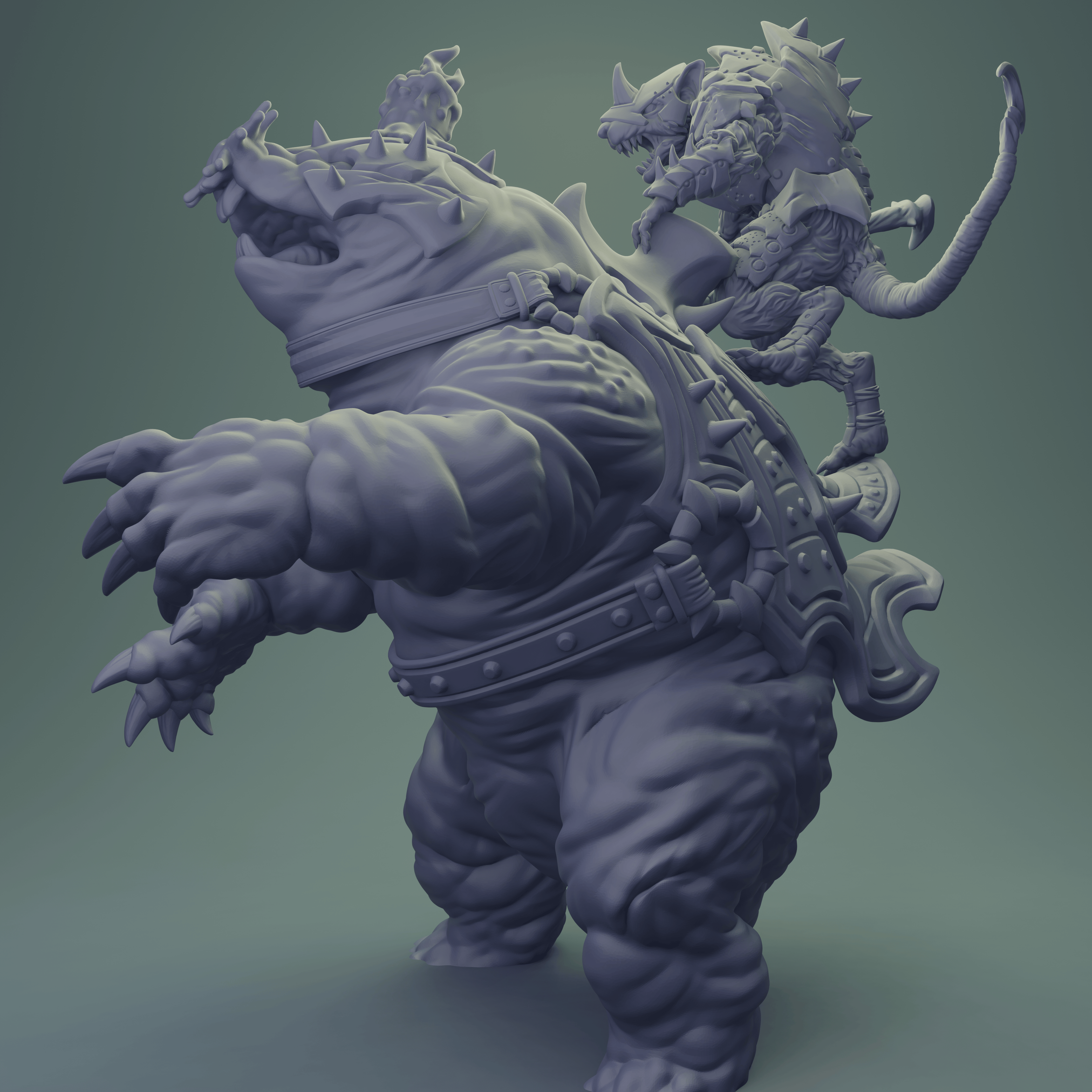 3D Printed Nafarrate Rat Riding Mole Rats Army 28mm 32mm D&D