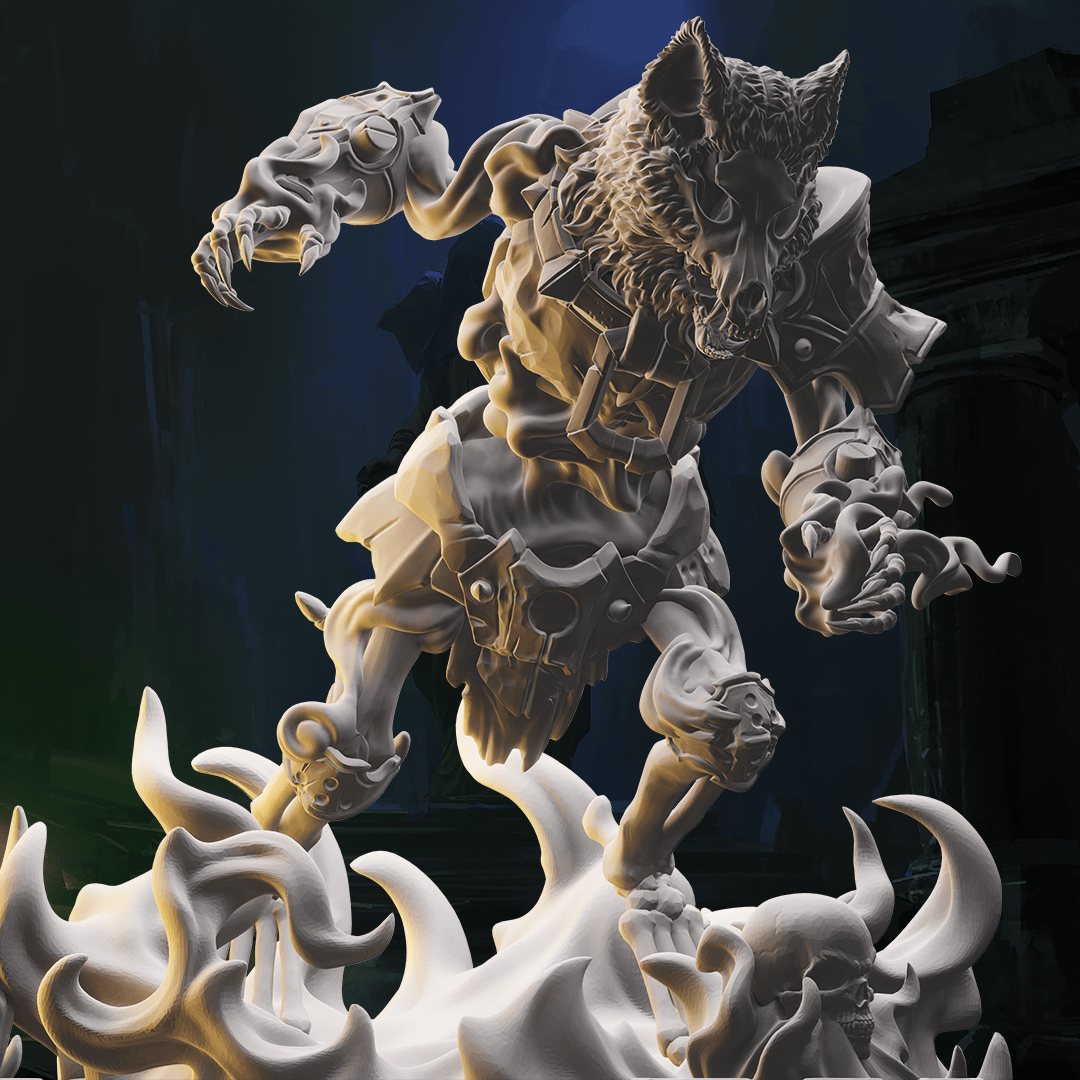 3D Printed Nafarrate Skeletons Army Skeletal Werewolf Set 28mm 32mm D&D