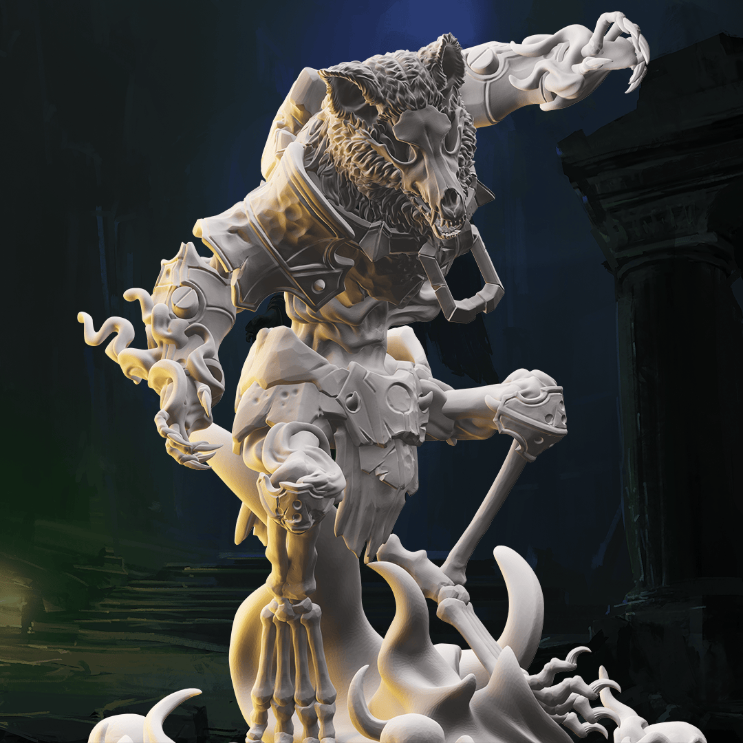 3D Printed Nafarrate Skeletons Army Skeletal Werewolf Set 28mm 32mm D&D