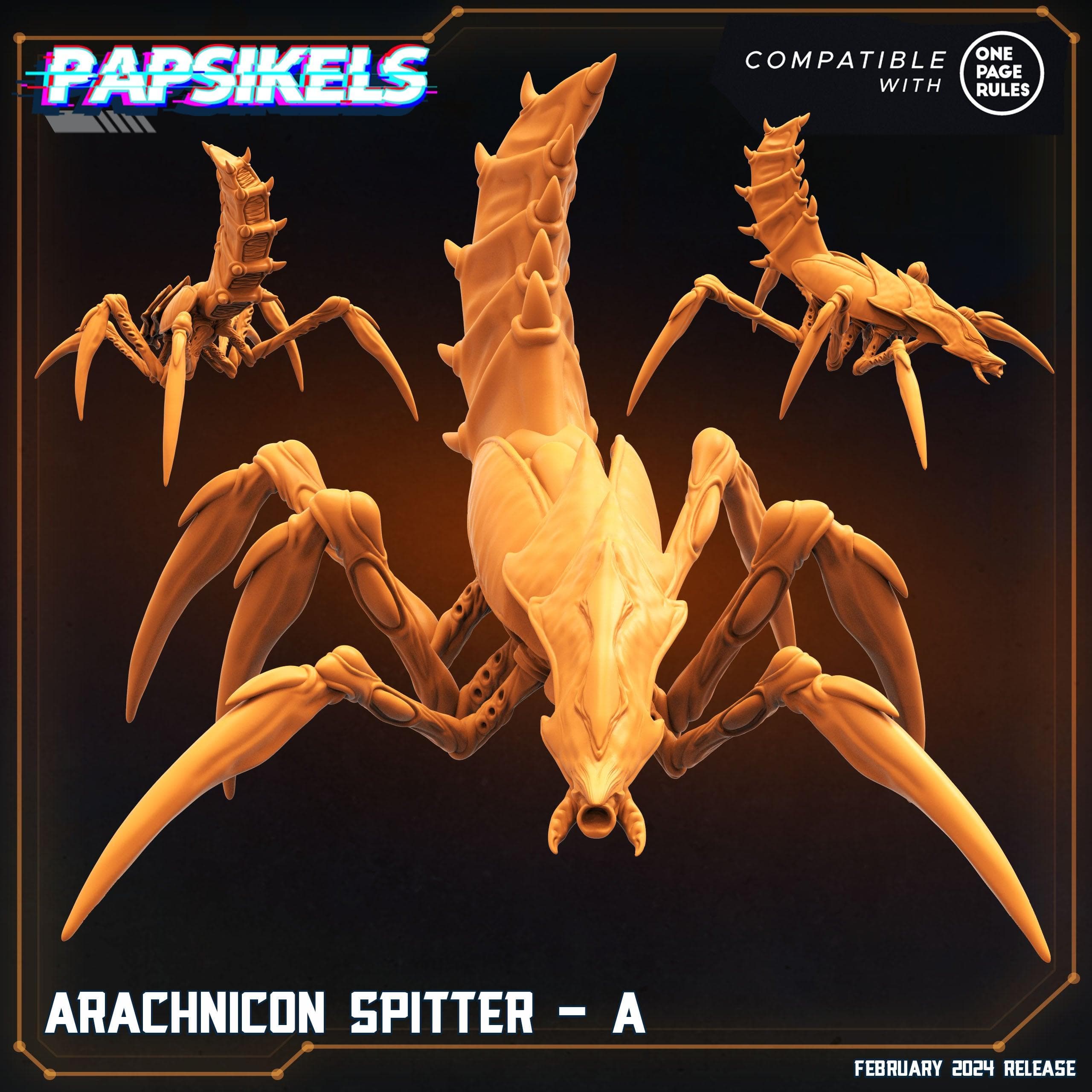 3D Printed Papsikels Arachnicon Spitter Set 28mm 32mm