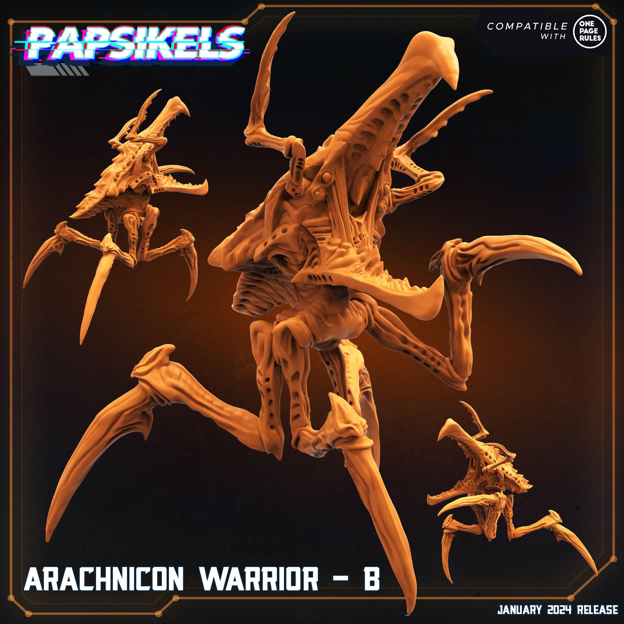 3D Printed Papsikels Arachnicon Warriors Set Dropship Troopers 28mm 32mm