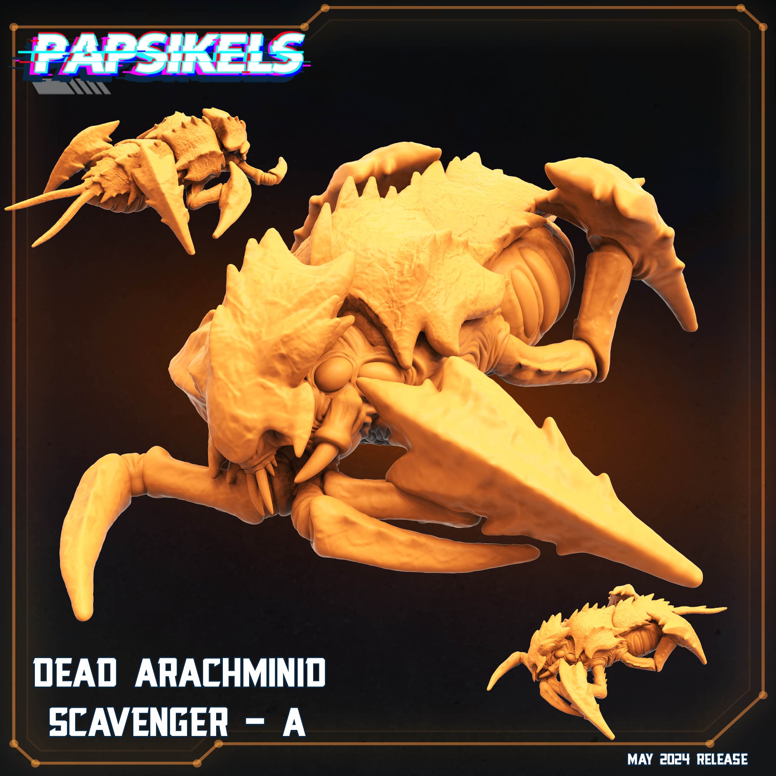 3D Printed Papsikels Dead Arachminid Scavenger Set Democracy Troopers Bugs and Bots 28mm 32mm