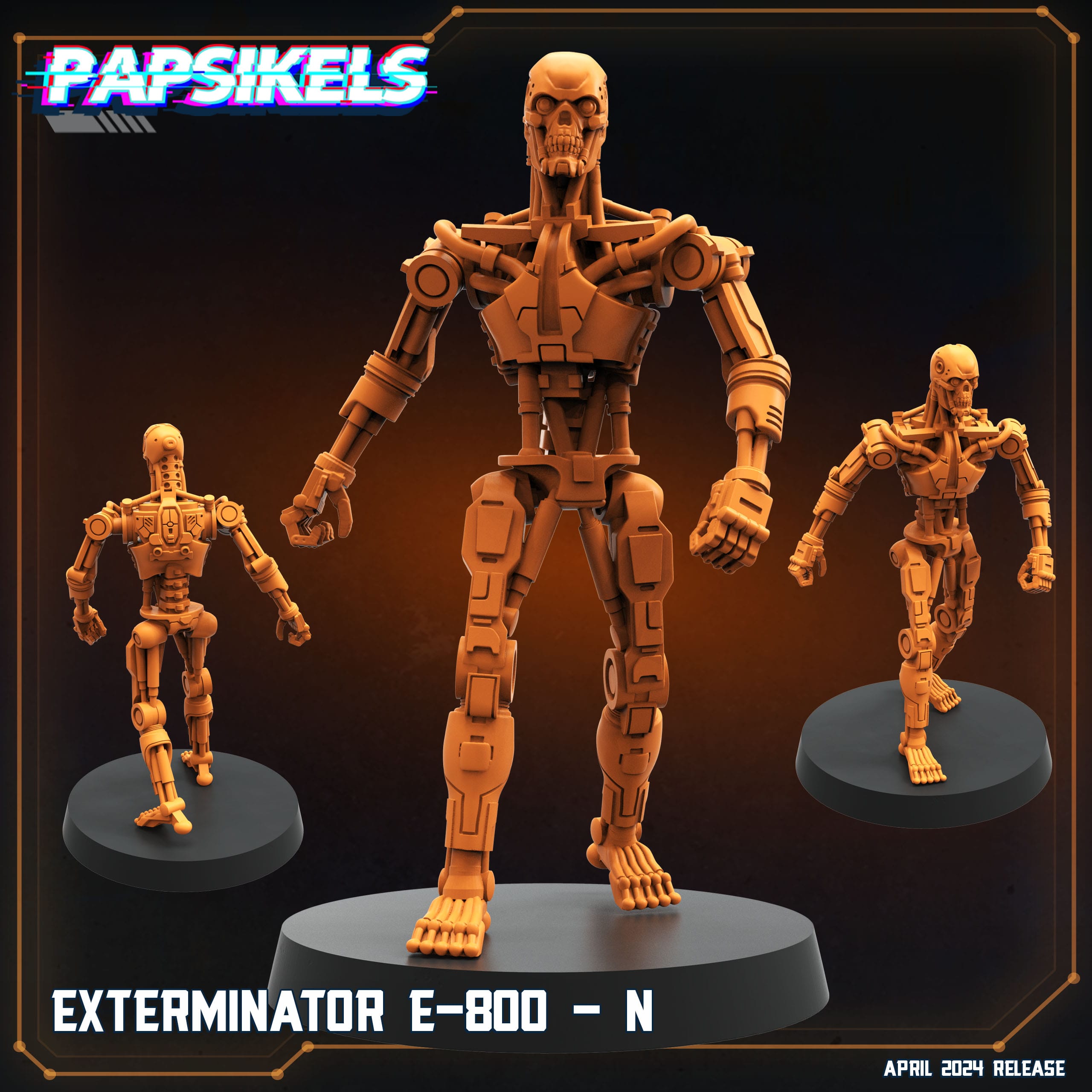 3D Printed Papsikels Exterminator E 800 Set Democracy Troopers SciFi Set 28mm 32mm